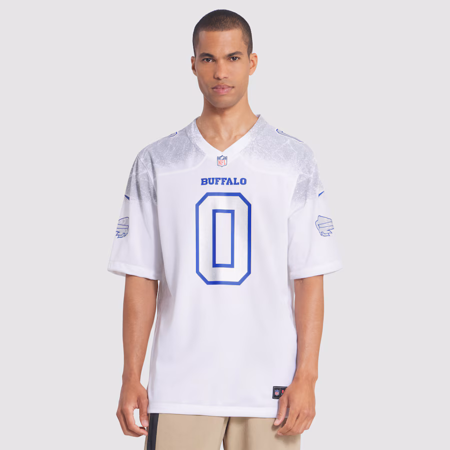 Keon Coleman #0 Buffalo Bills 2025 Rivalries Collection Game Jersey - White