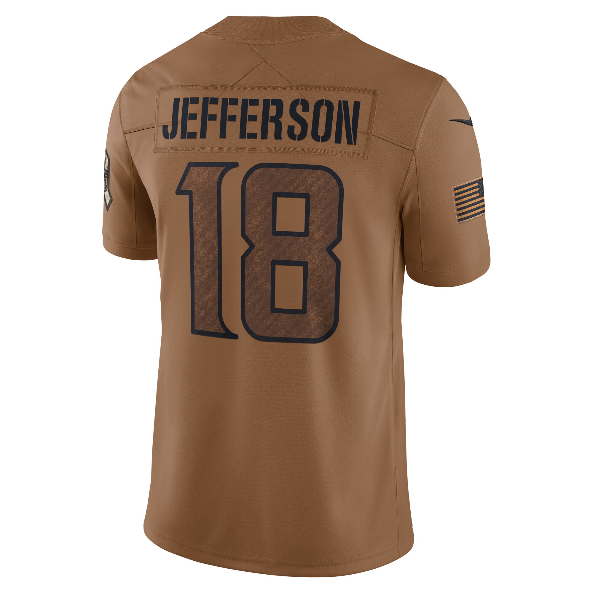 Justin Jefferson Minnesota Vikings  2023 Salute To Service Limited Jersey - Brown