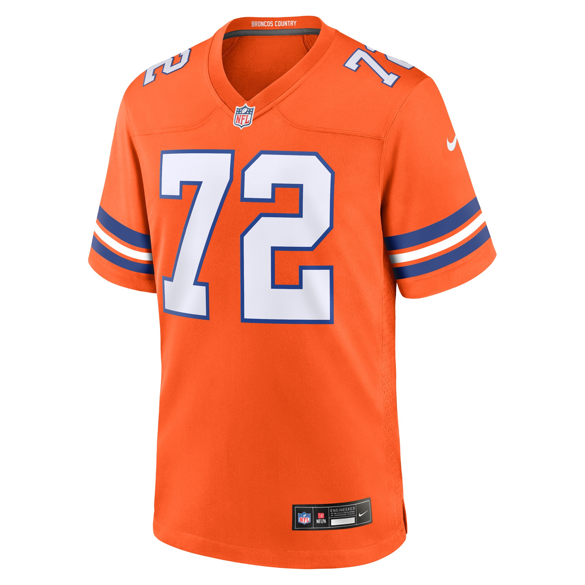 Garrett Bolles Denver Broncos Mile High Collection 1977 Throwback Player Game Jersey - Orange