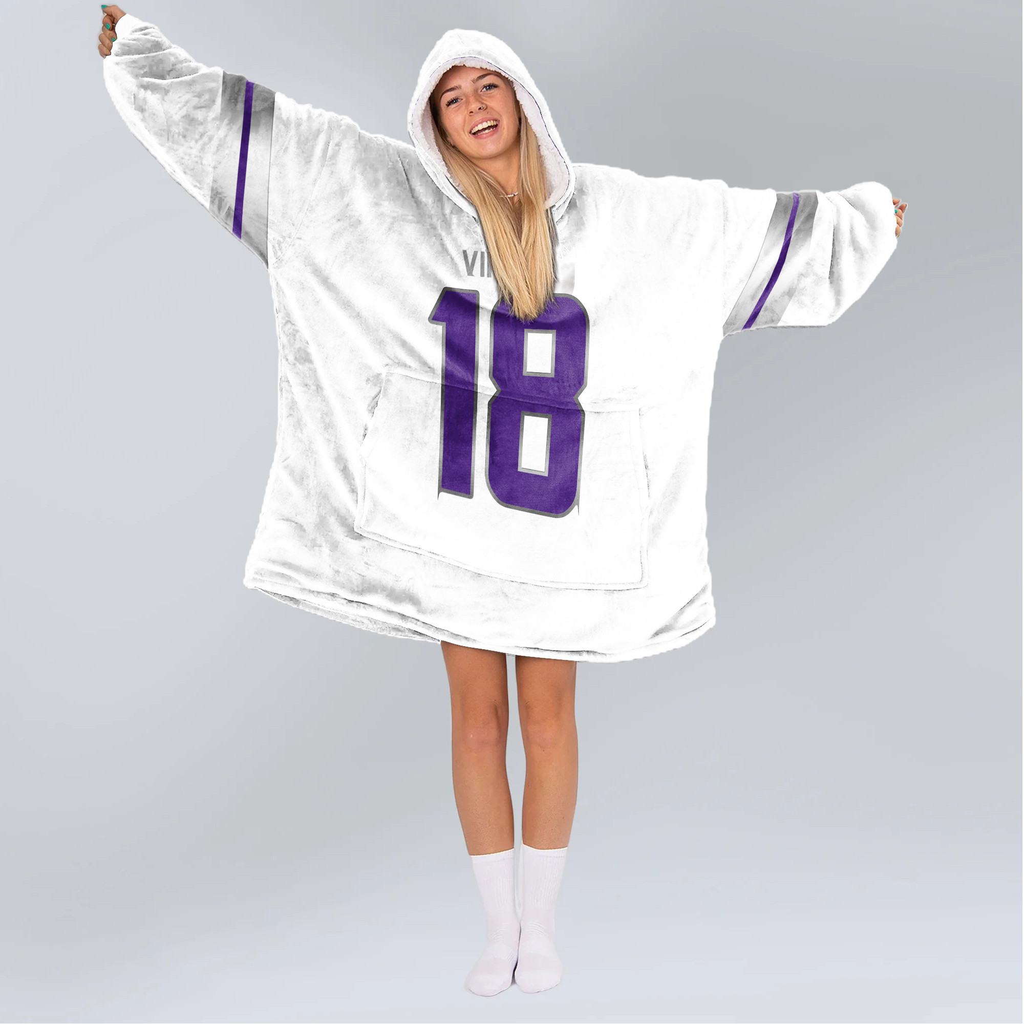 18 Minnesota Football Unisex Blanket Hoodie