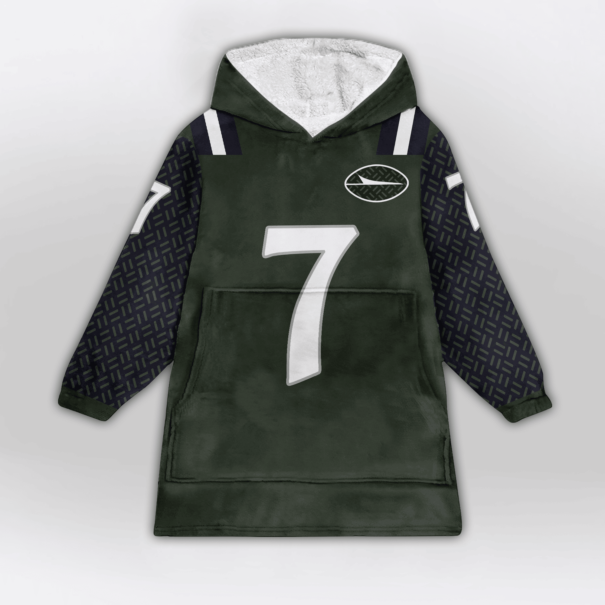Adult J.F 7 New York J Football Unisex Blanket Hoodie