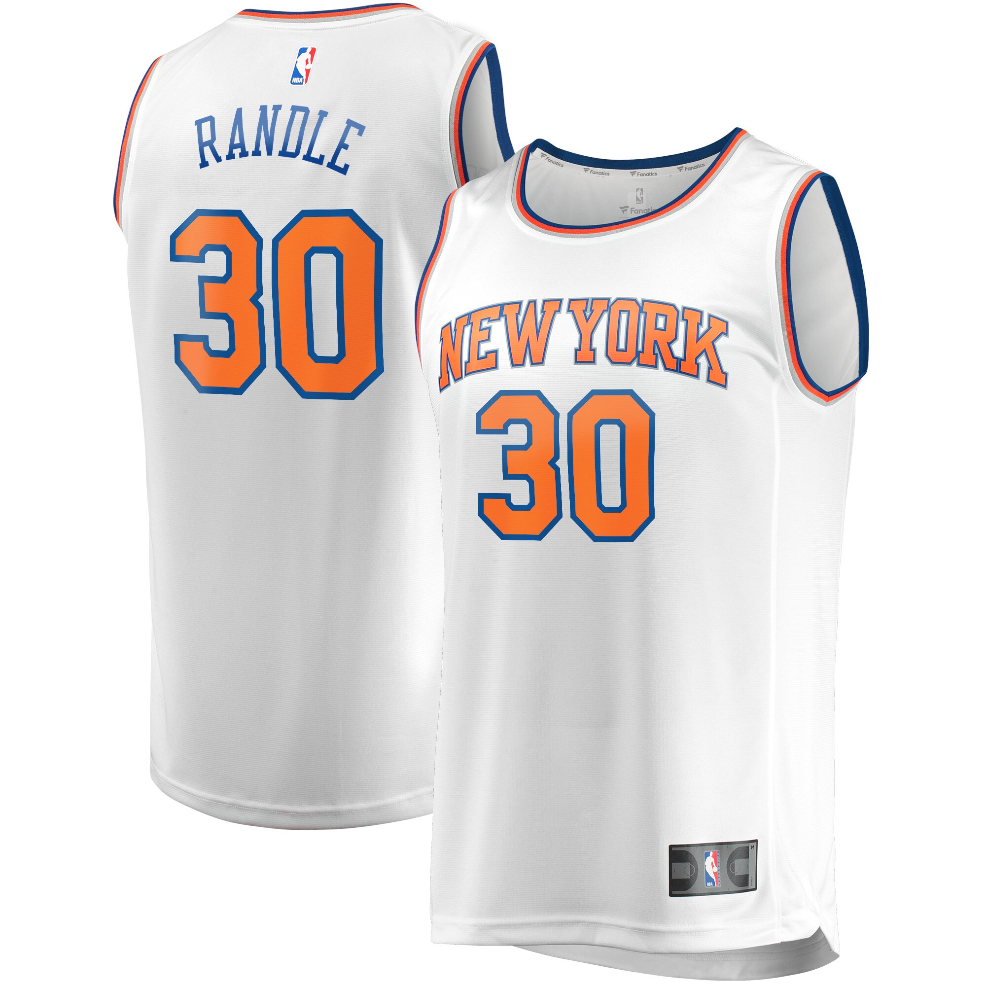 Julius Randle New York Knicks  2020/21 Fast Break Replica Player Jersey - Association Edition - White