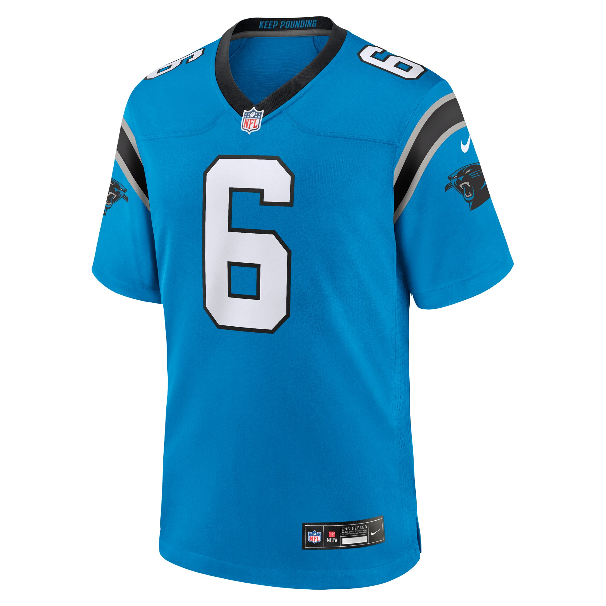 Miles Sanders Carolina Panthers Team Game Jersey - Black