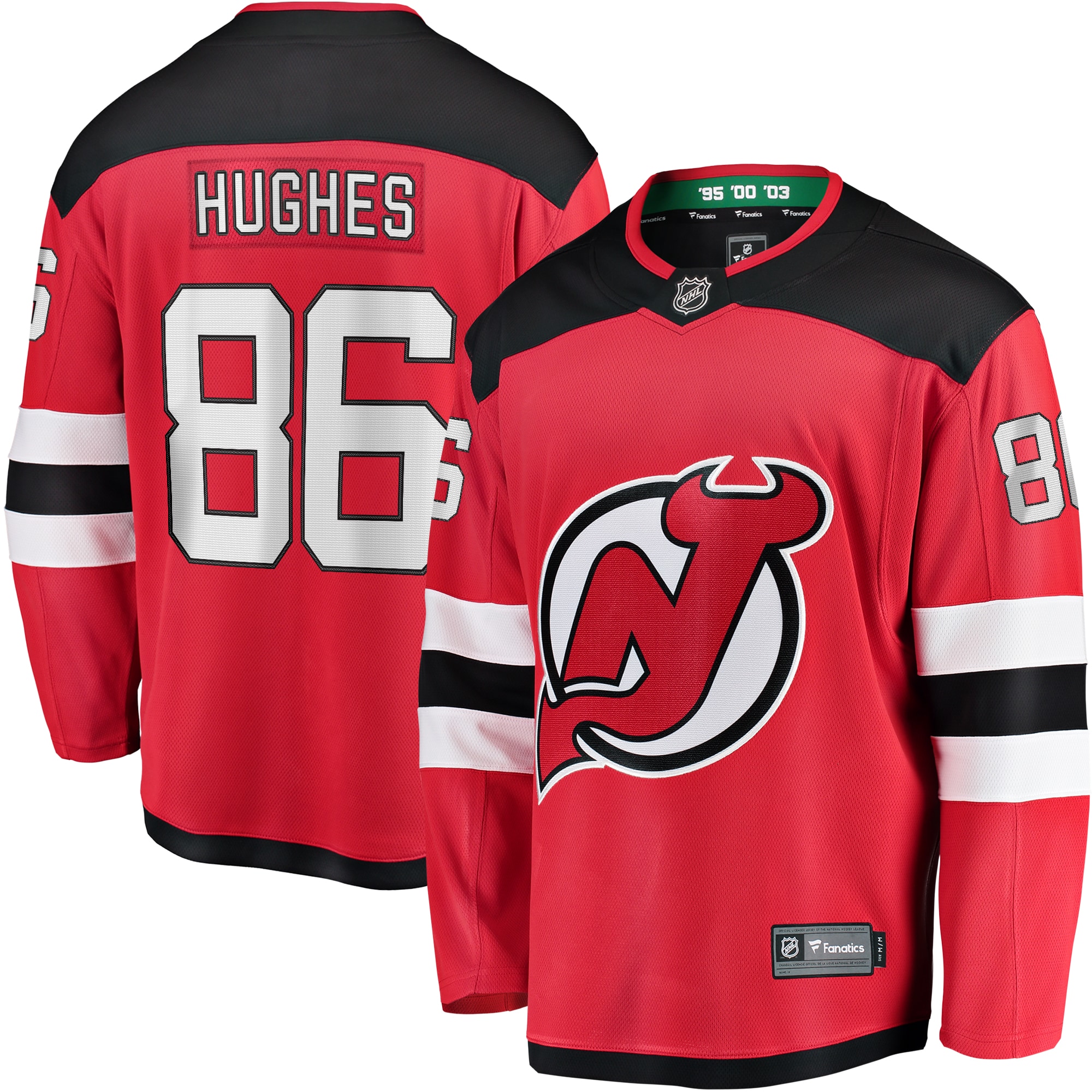 Jack Hughes New Jersey Devils Breakaway Player Jersey - Red