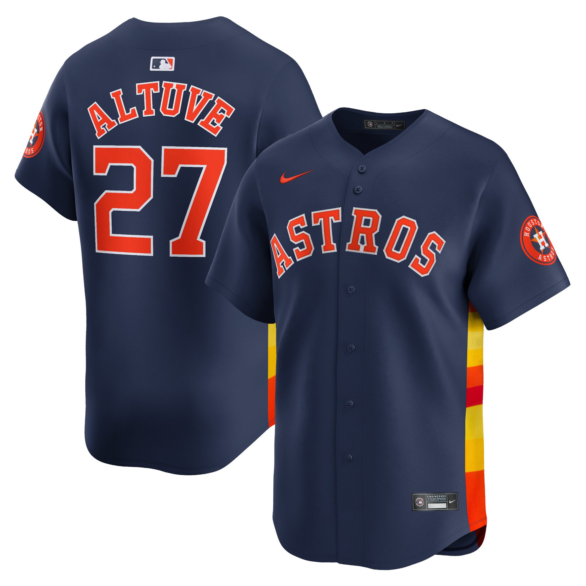 Men's Houston Astros Jose Altuve  Navy Alternate Limited Player Jersey