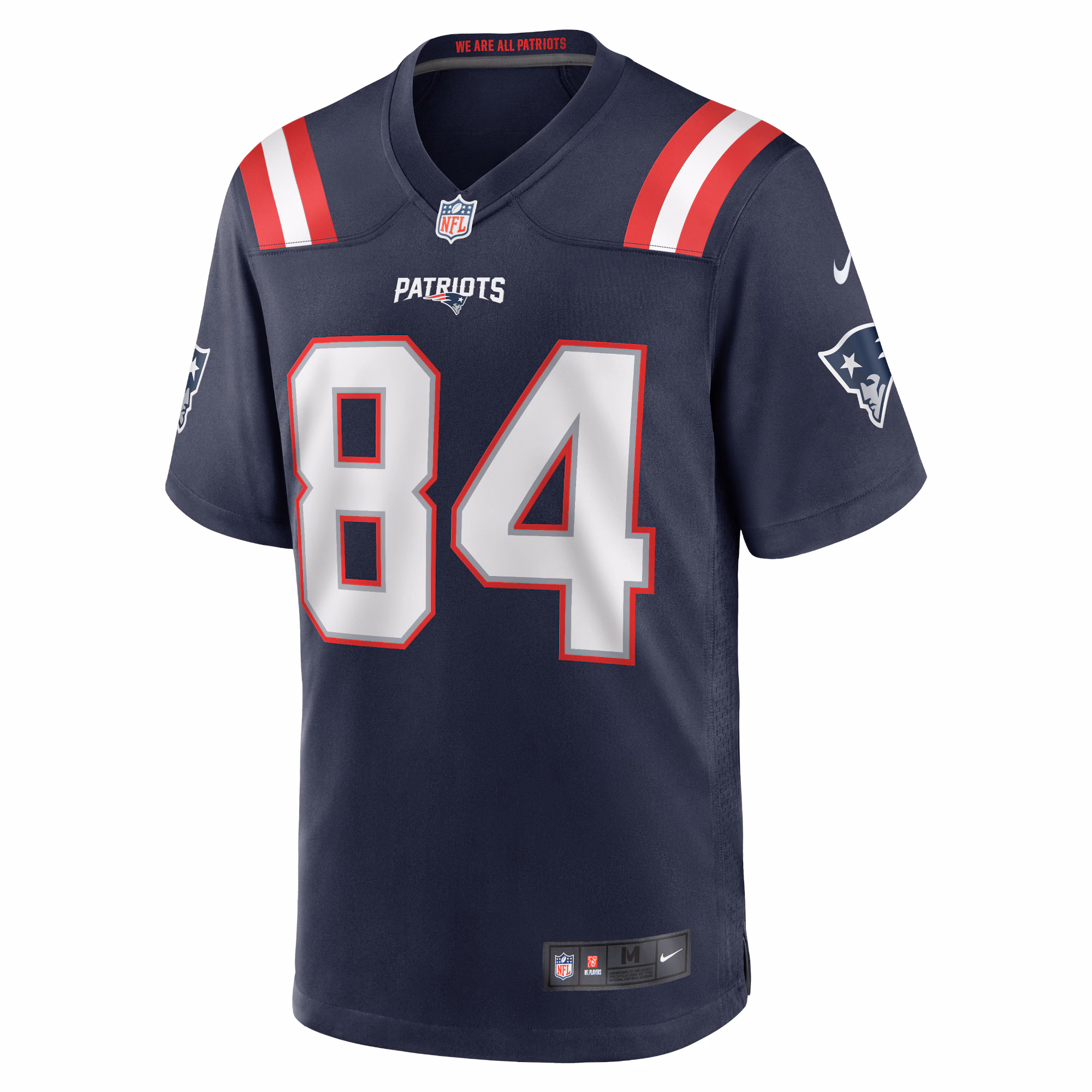 Kendrick Bourne New England Patriots Game Jersey - Navy