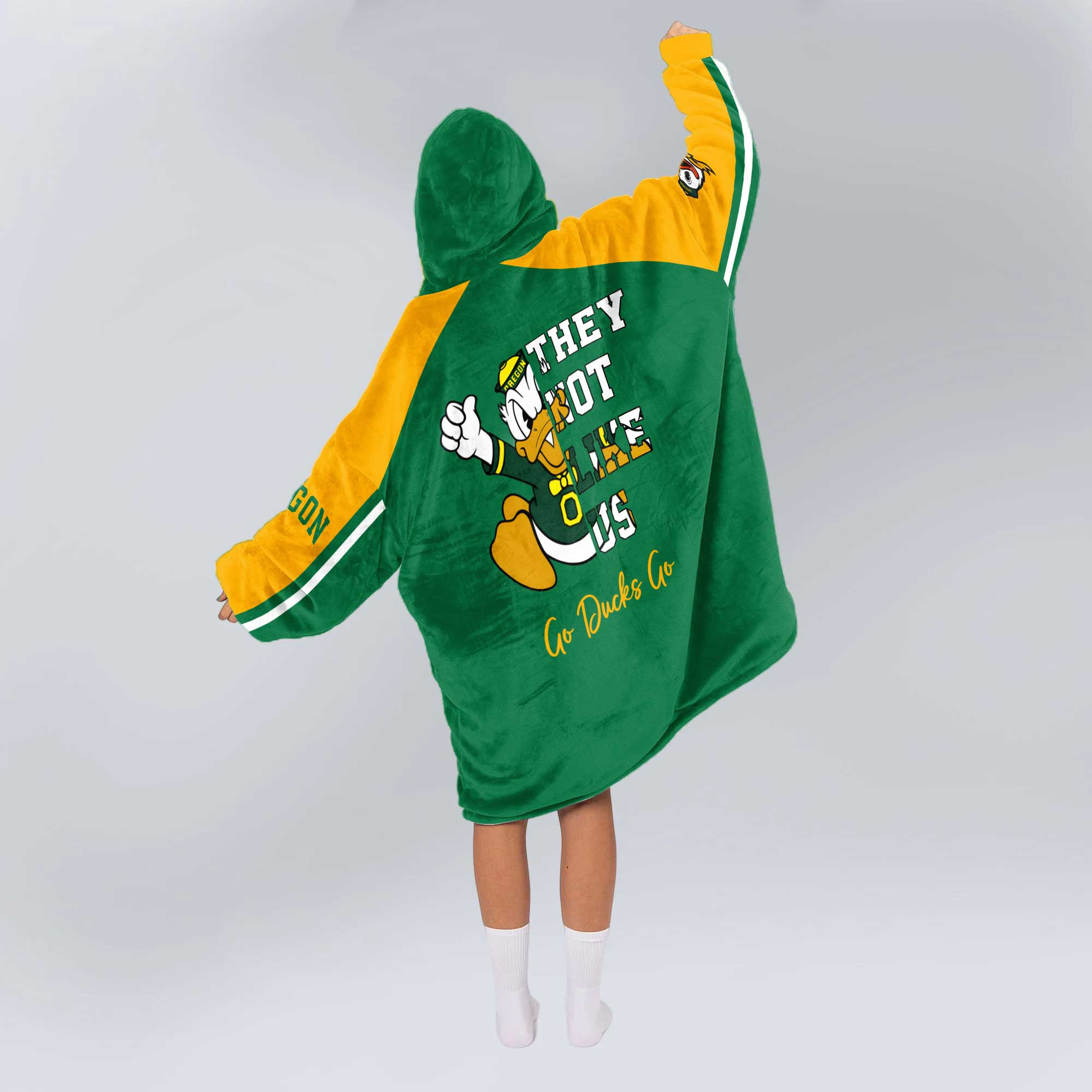 Adult Oregon Football Unisex Blanket Hoodie