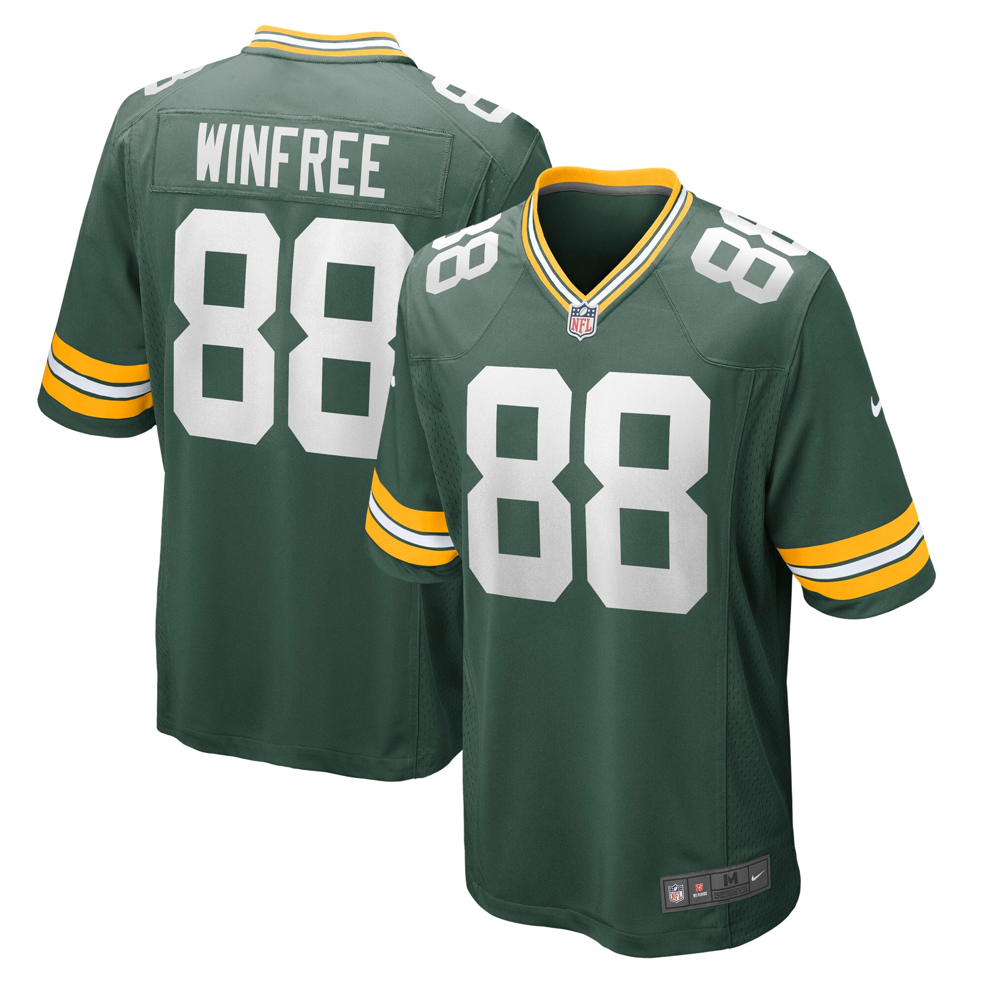 Juwann Winfree Green Bay Packers  Game Jersey - Green