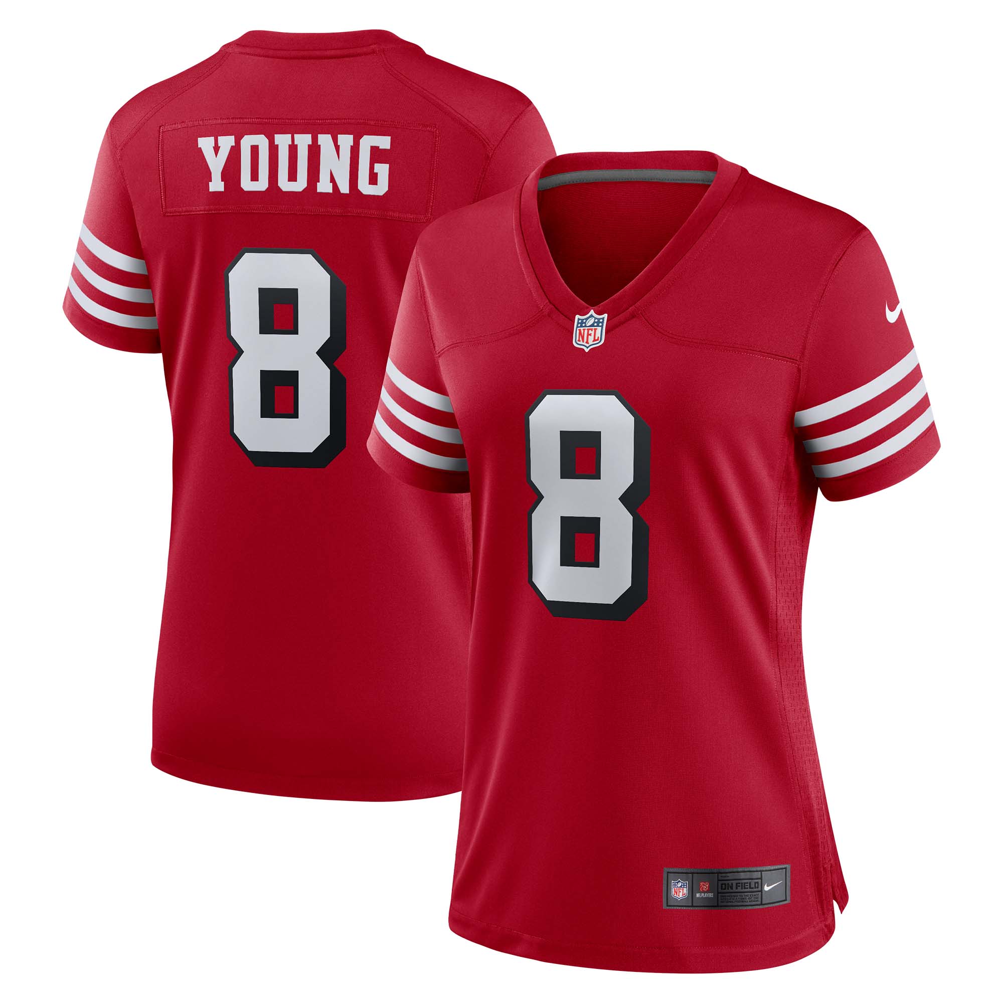 Steve Young San Francisco 49ers  Women's Alternate Game Jersey - Scarlet