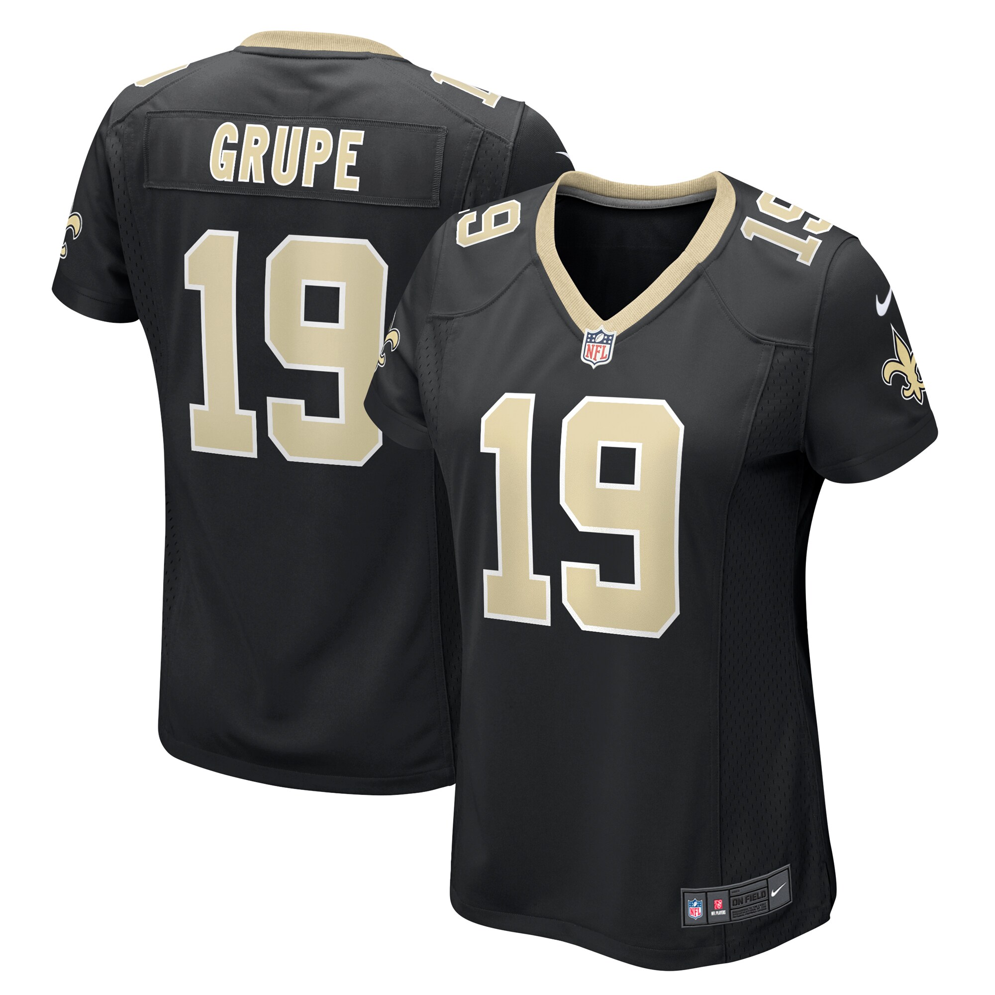 Blake Grupe New Orleans Saints Women's Team Game Jersey -  Black