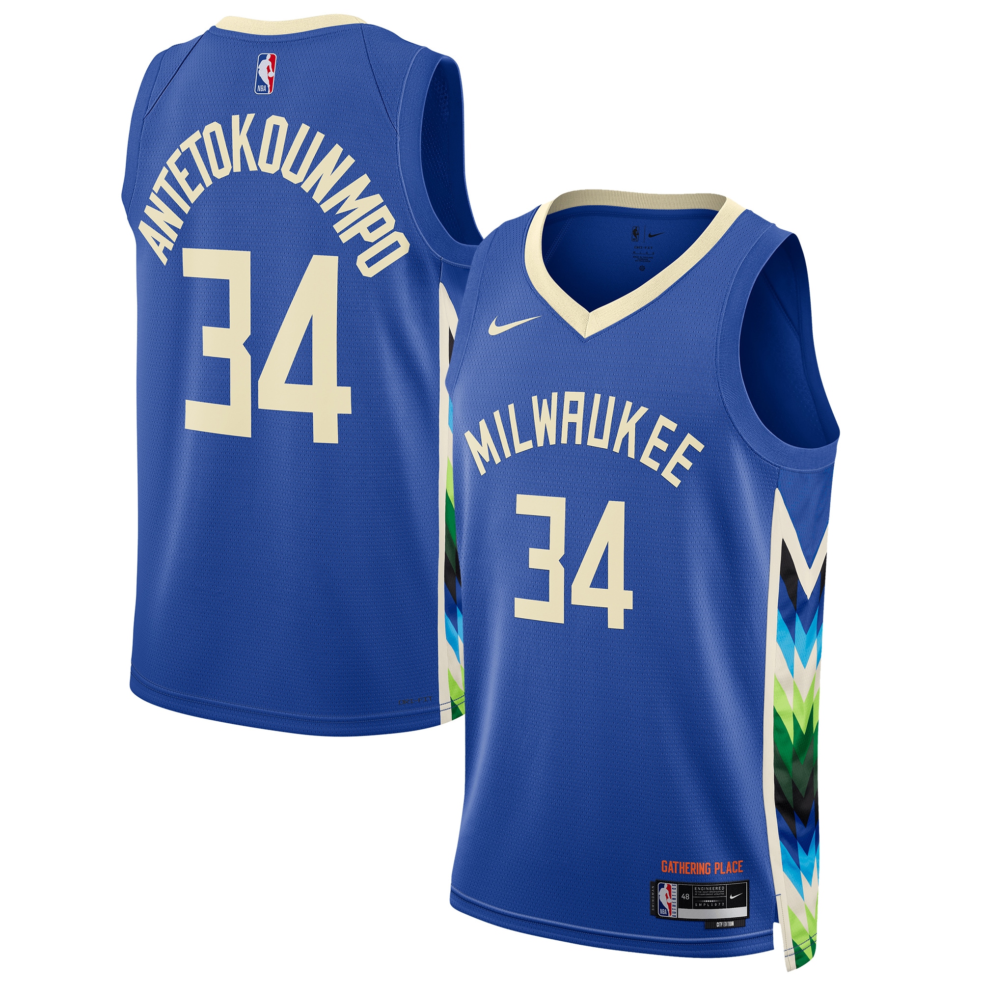 Giannis Antetokounmpo Milwaukee Bucks Unisex 2022/23 Swingman Jersey - City Edition - Royal