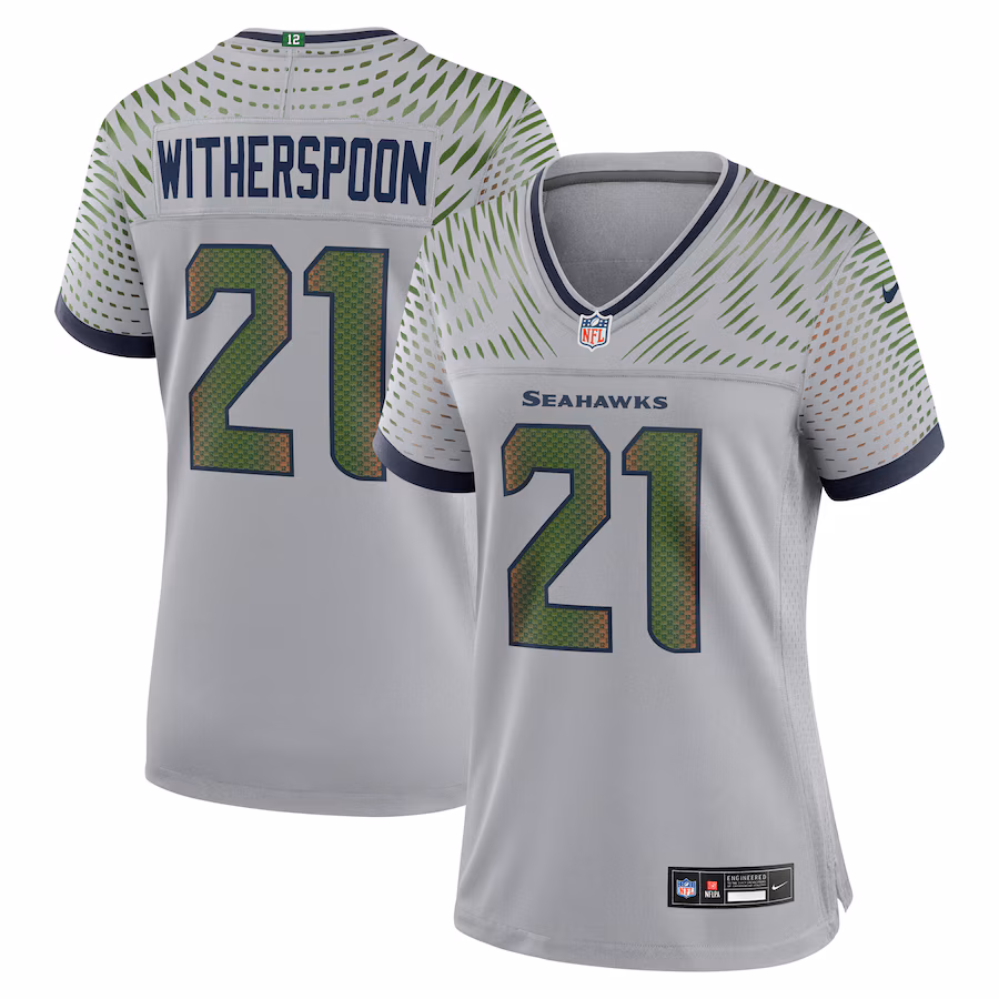 Devon Witherspoon #21 Seattle Seahawks Women's 2025 Rivalries Collection Game Jersey - Wolf Gray