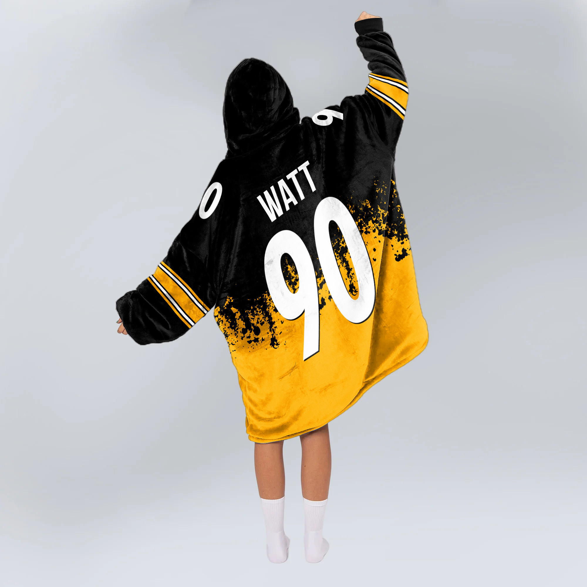 Adult 90 Pittsburgh Football Unisex Blanket Hoodie