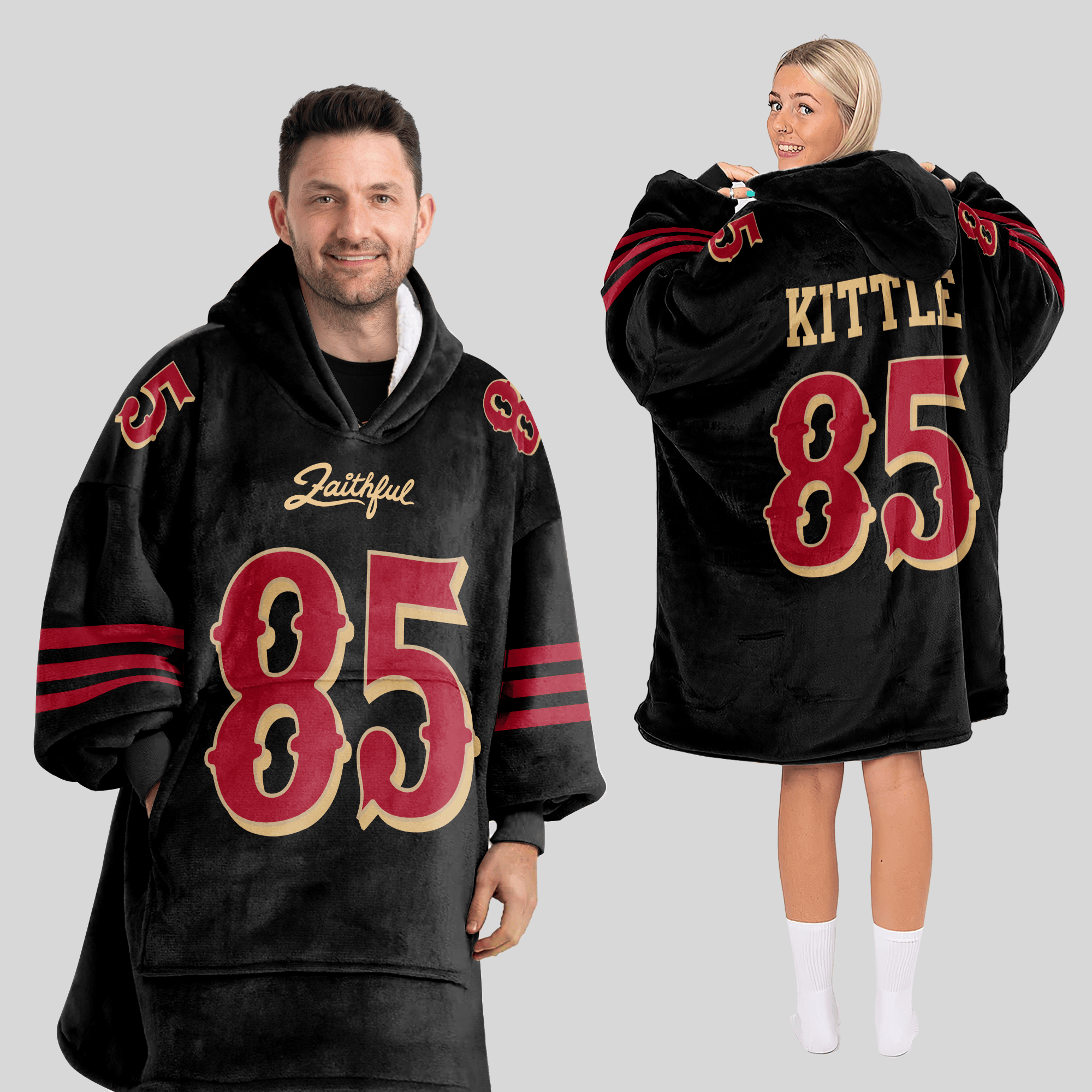Adult G.K 85 San Francisco 49ers Football Unisex Blanket Hoodie