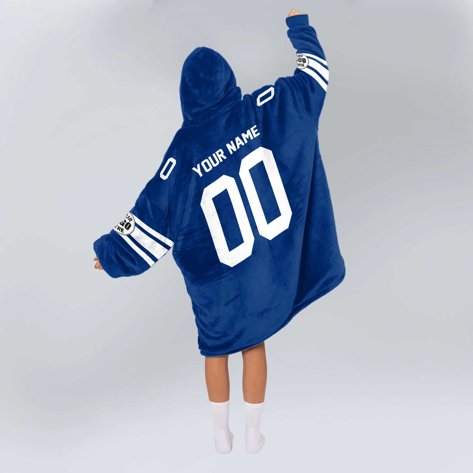 Adult Custom Blanket Hoodie BYU Inspired Color