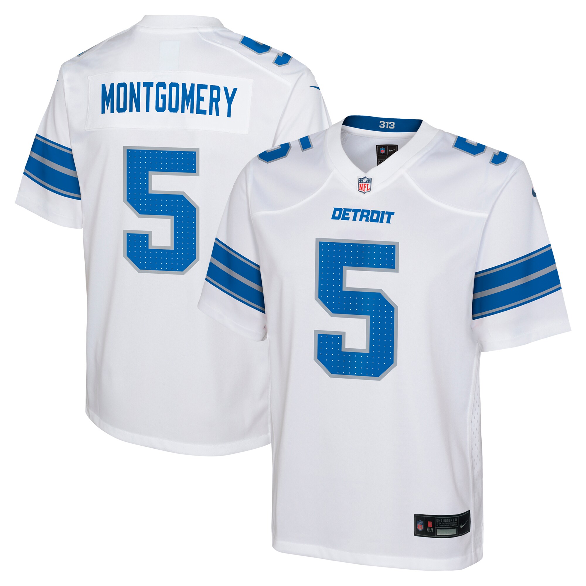 David Montgomery Detroit Lions Youth Alternate Player Game Jersey - Black