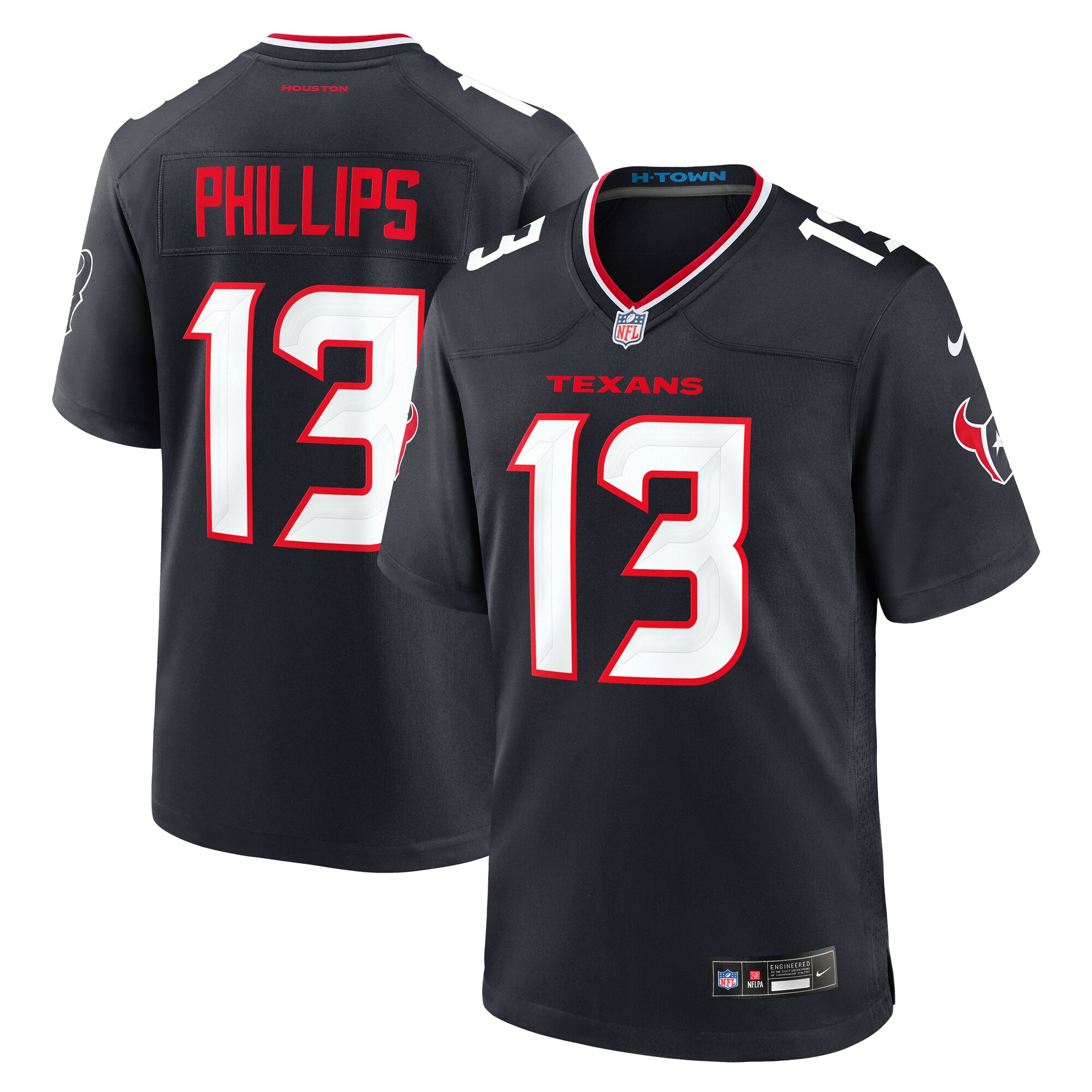 DelShawn Phillips Houston Texans Team Game Jersey -  Navy