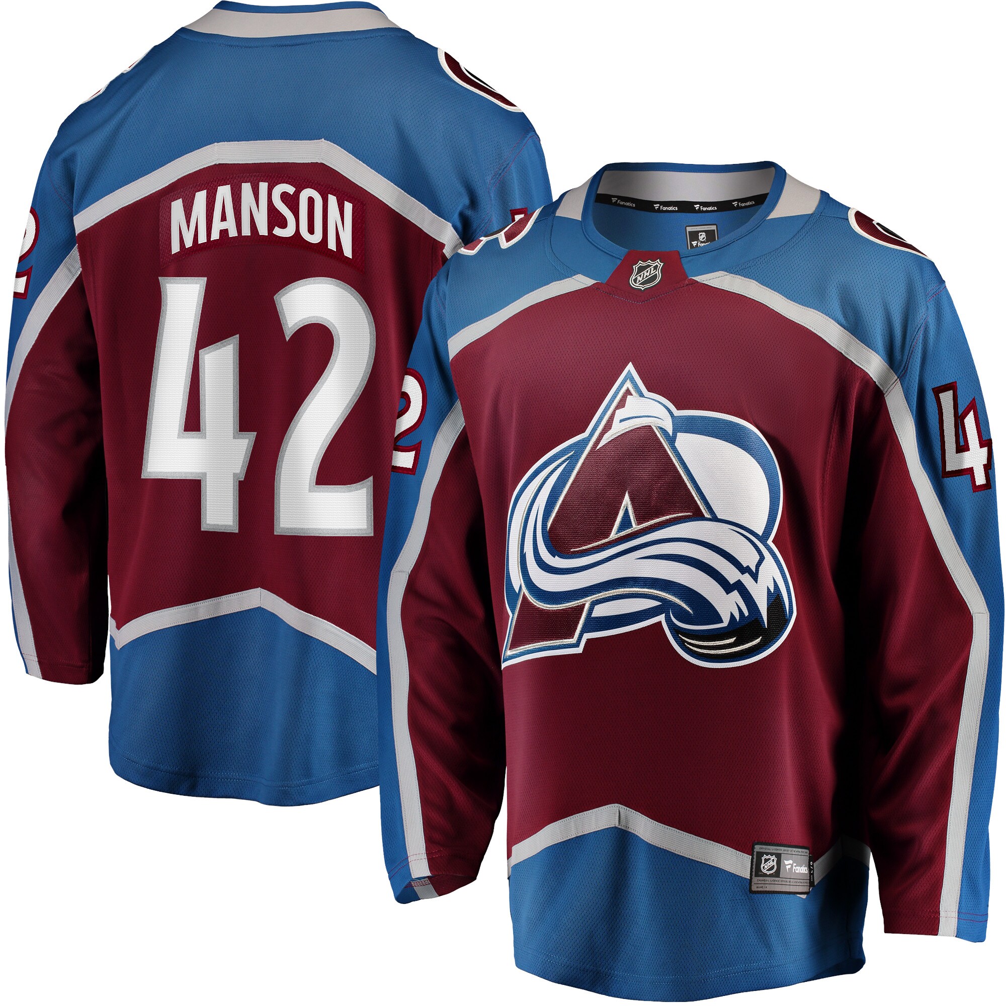 Josh Manson Colorado Avalanche Home Breakaway Player Jersey - Burgundy