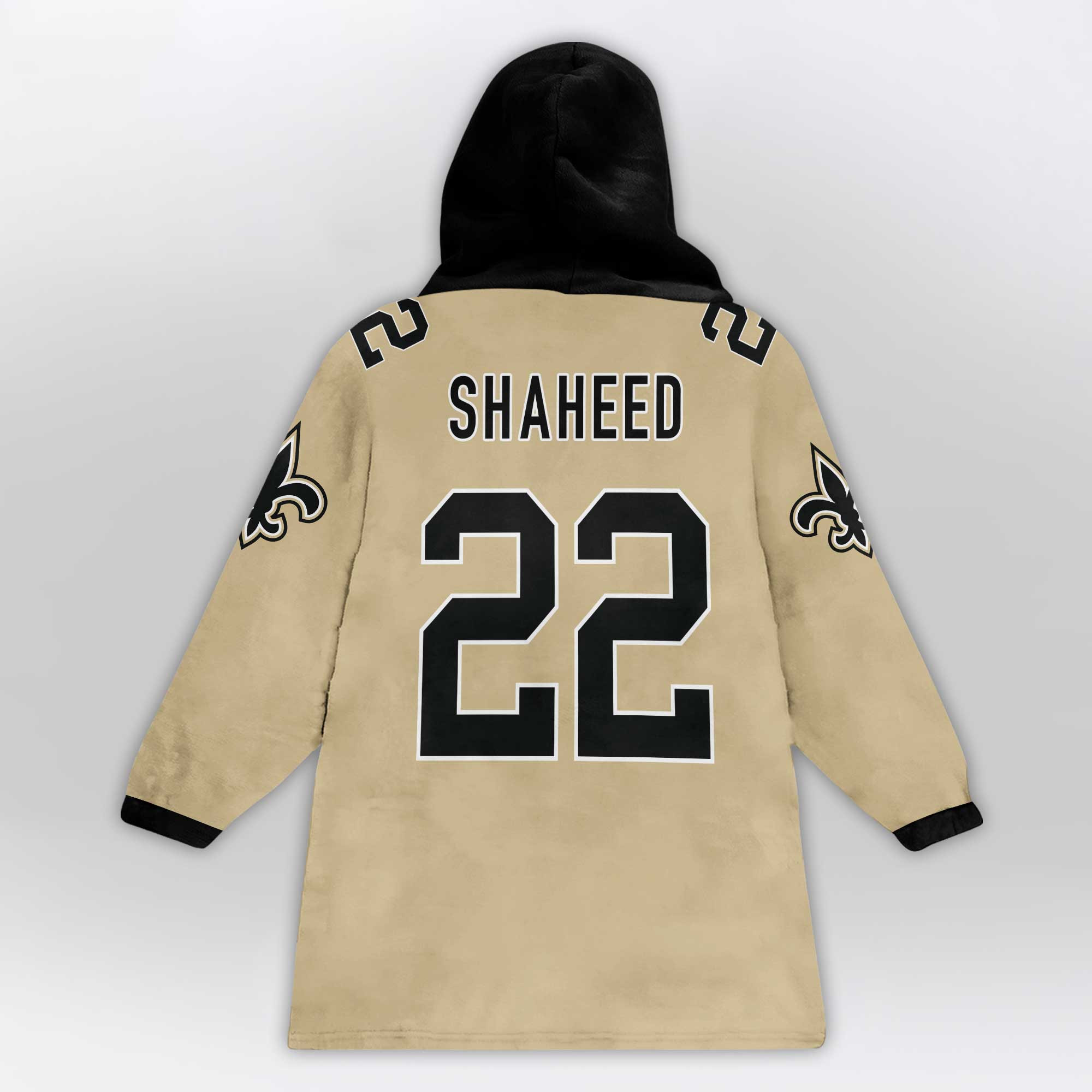 Adult R.S 22 New Orleans Football Unisex Blanket Hoodie