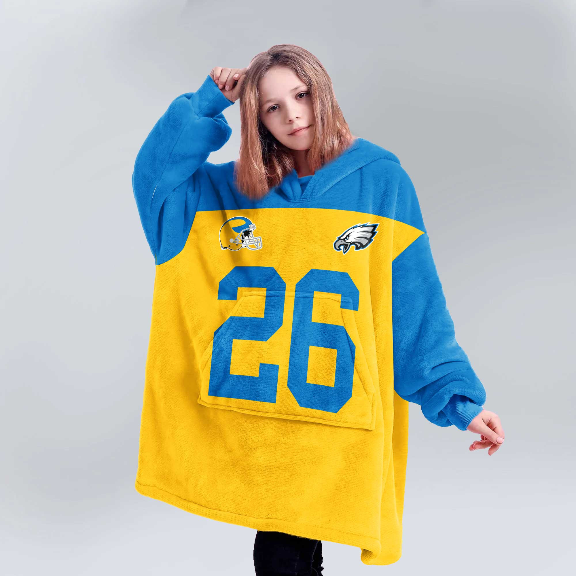 Kid 26 Philadelphia Football Unisex Blanket Hoodie