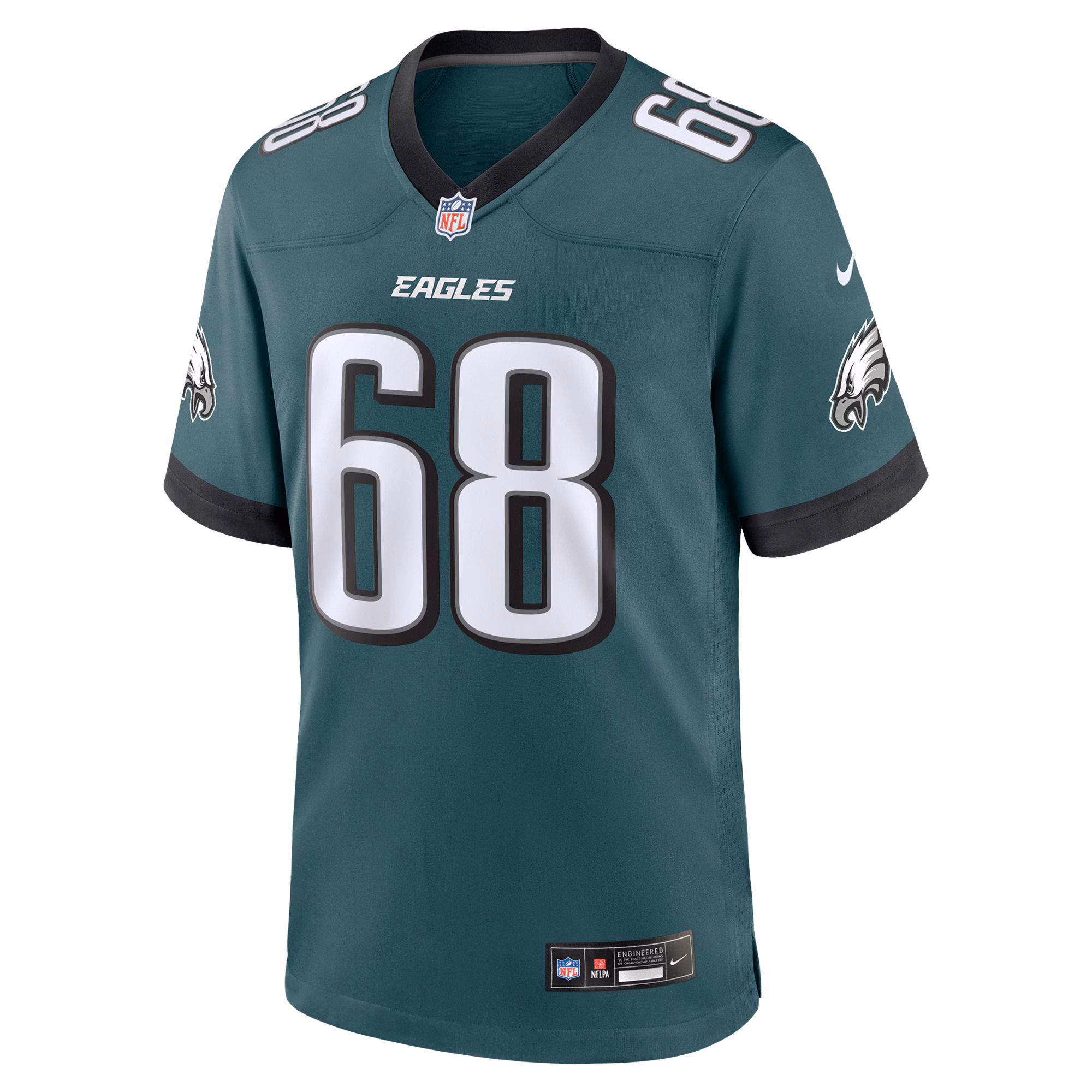 Mailata Philadelphia Eagles #68 Team Game Jersey - Midnight Green