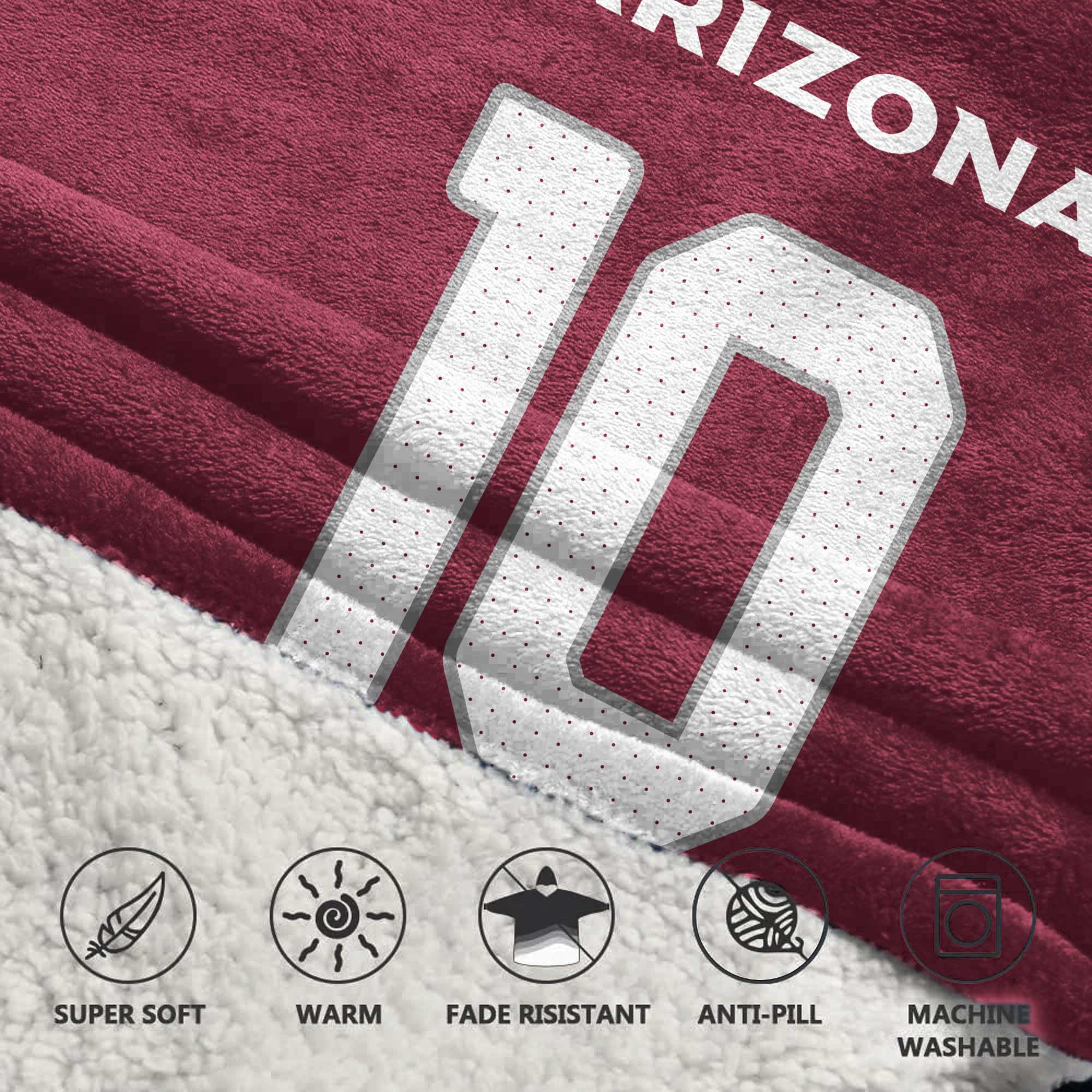 Adult 10 Arizona Football Unisex Blanket Hoodie