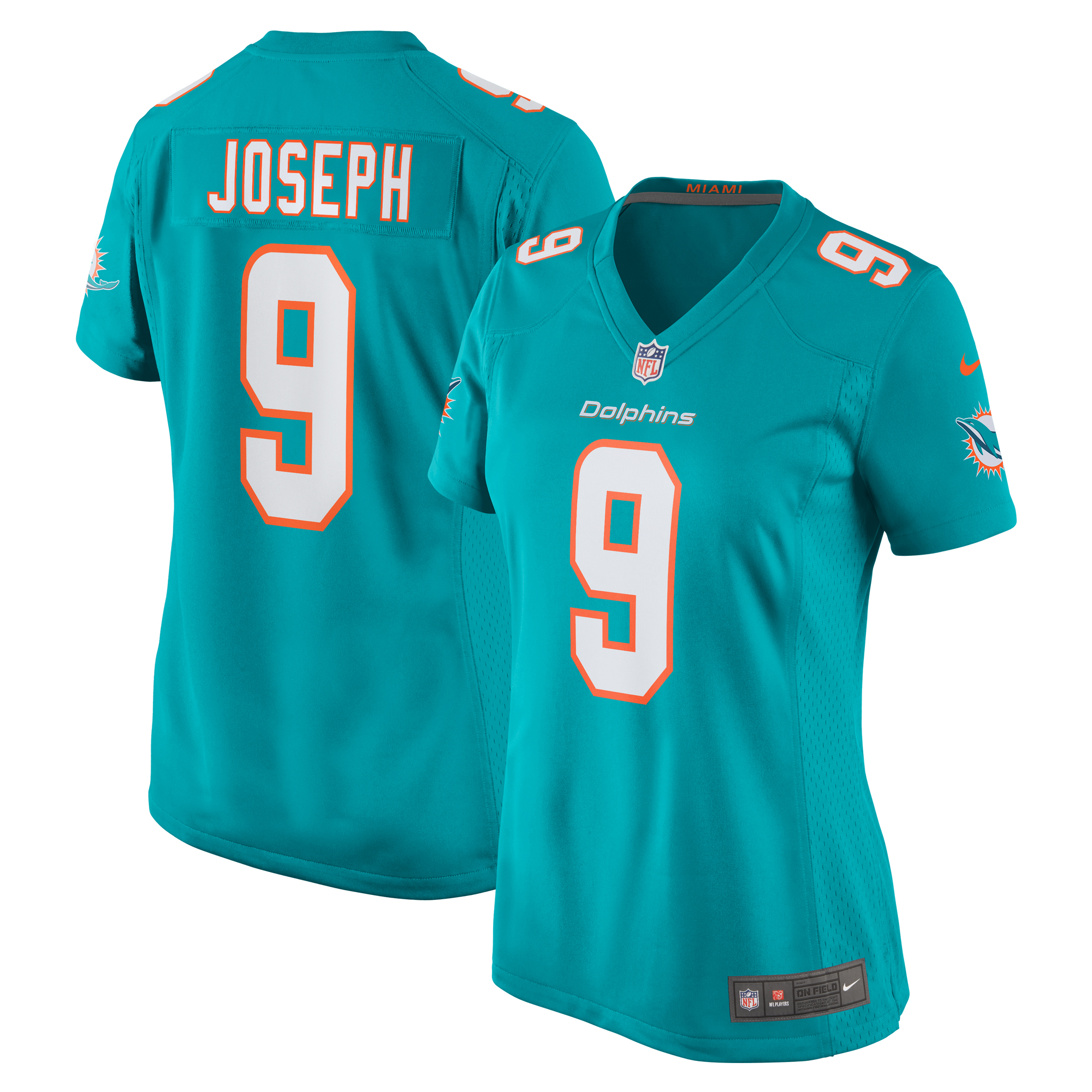 Kelvin Joseph Miami Dolphins Women's Team Game Jersey -  Aqua