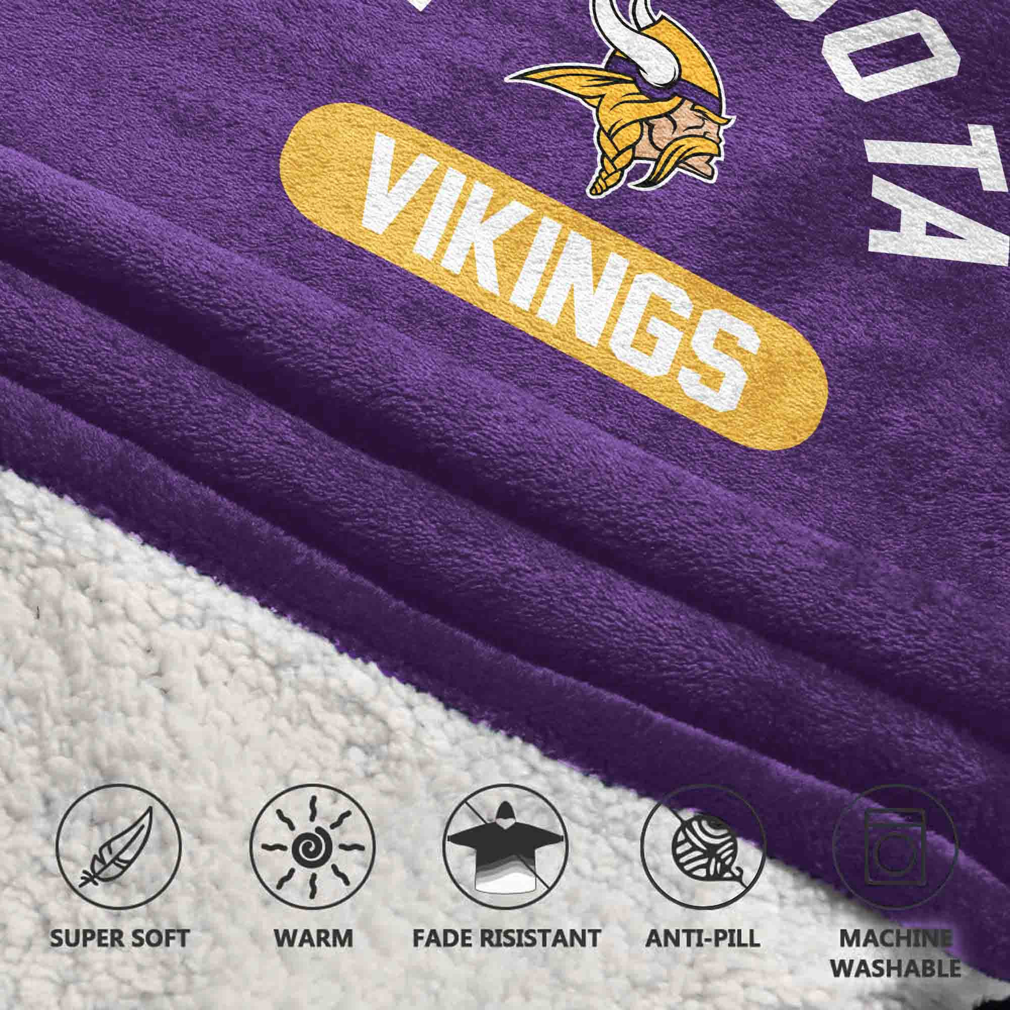Adult JJ 18 Minnesota Football Unisex Blanket Hoodie