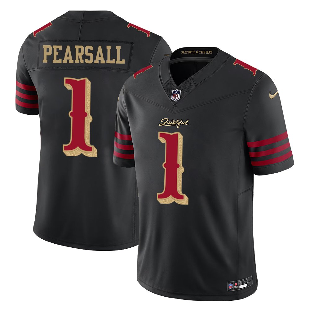 Men's Ricky Pearsall #1 San Francisco 49ers Rivalries Collection Limited Jersey-Black