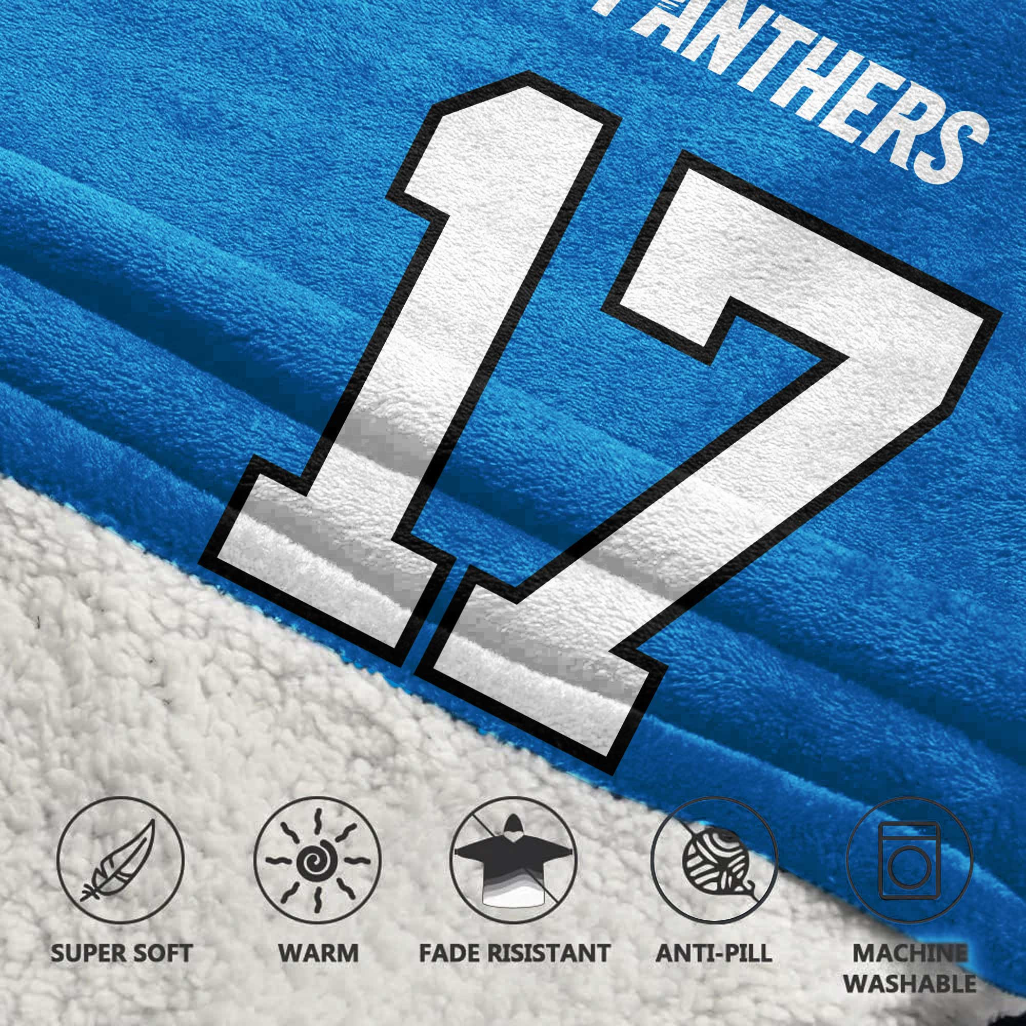 Kid 17 Carolina Football Unisex Blanket Hoodie