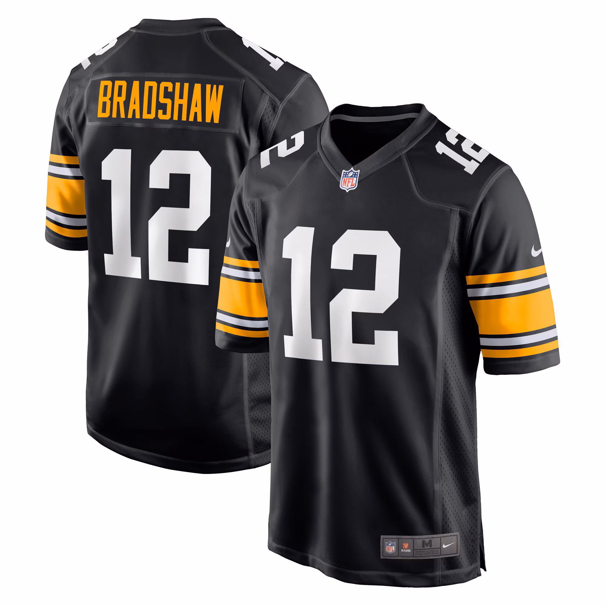 Terry Bradshaw Pittsburgh Steelers Retired Player Jersey - Black
