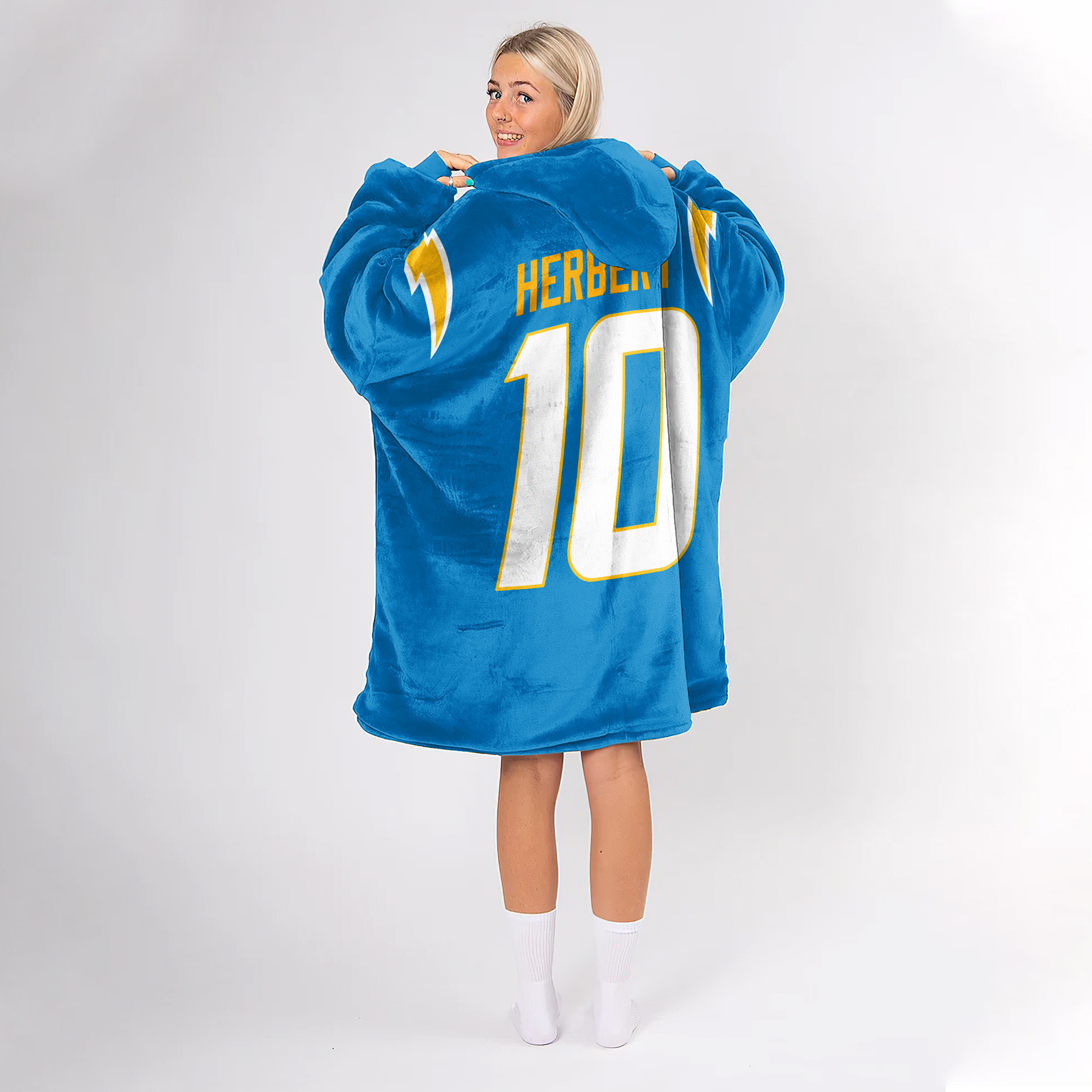 Adult JH 10 Los Angeles Football Unisex Blanket Hoodie