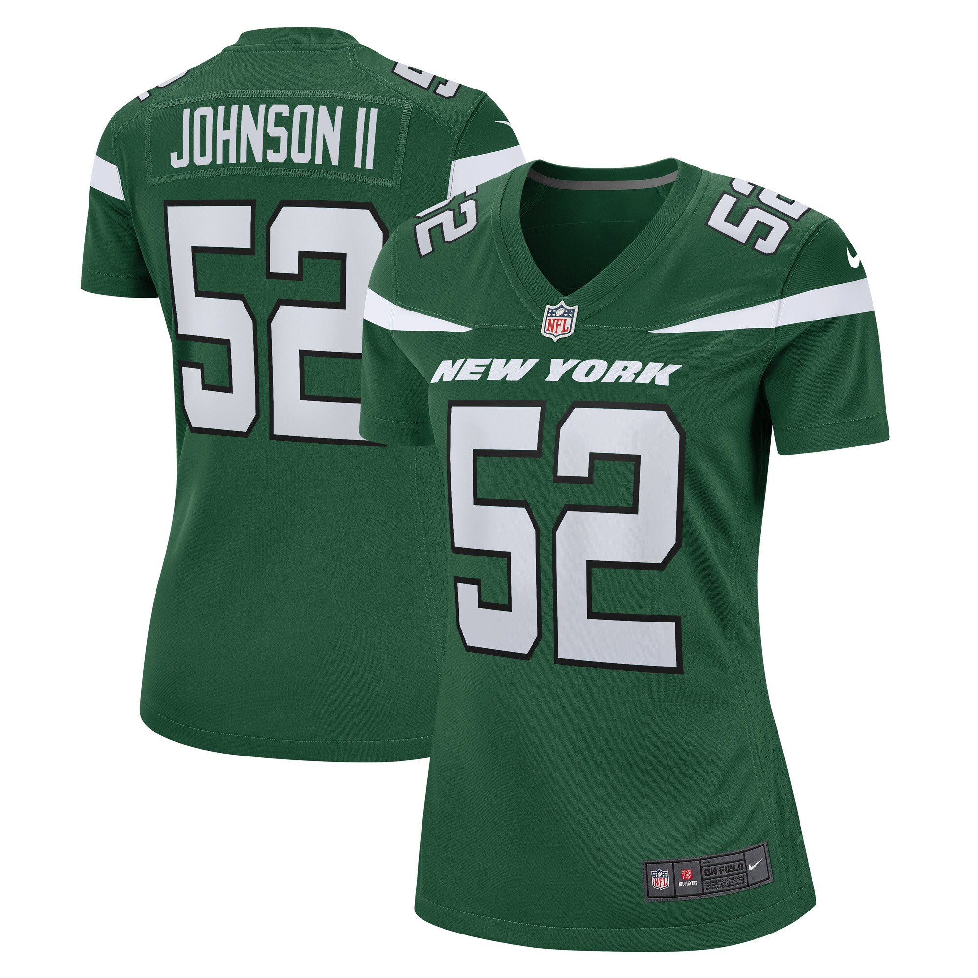 Jermaine Johnson II New York Jets  Women's Game Player Jersey - Gotham Green