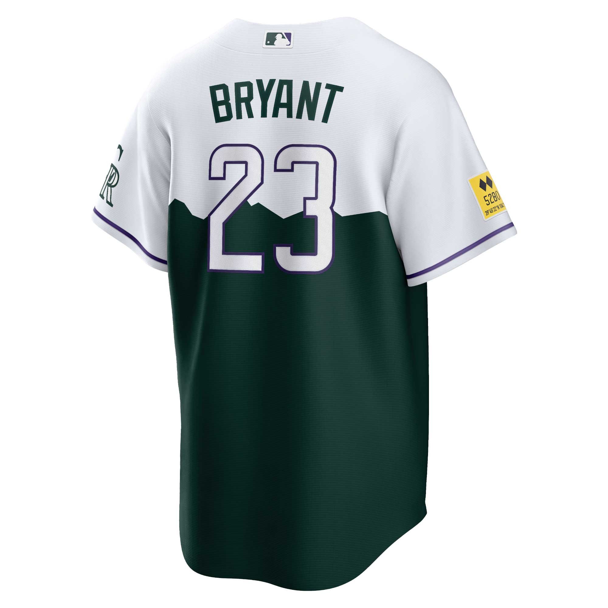 Men's Colorado Rockies Kris Bryant  Green City Connect Replica Player Jersey