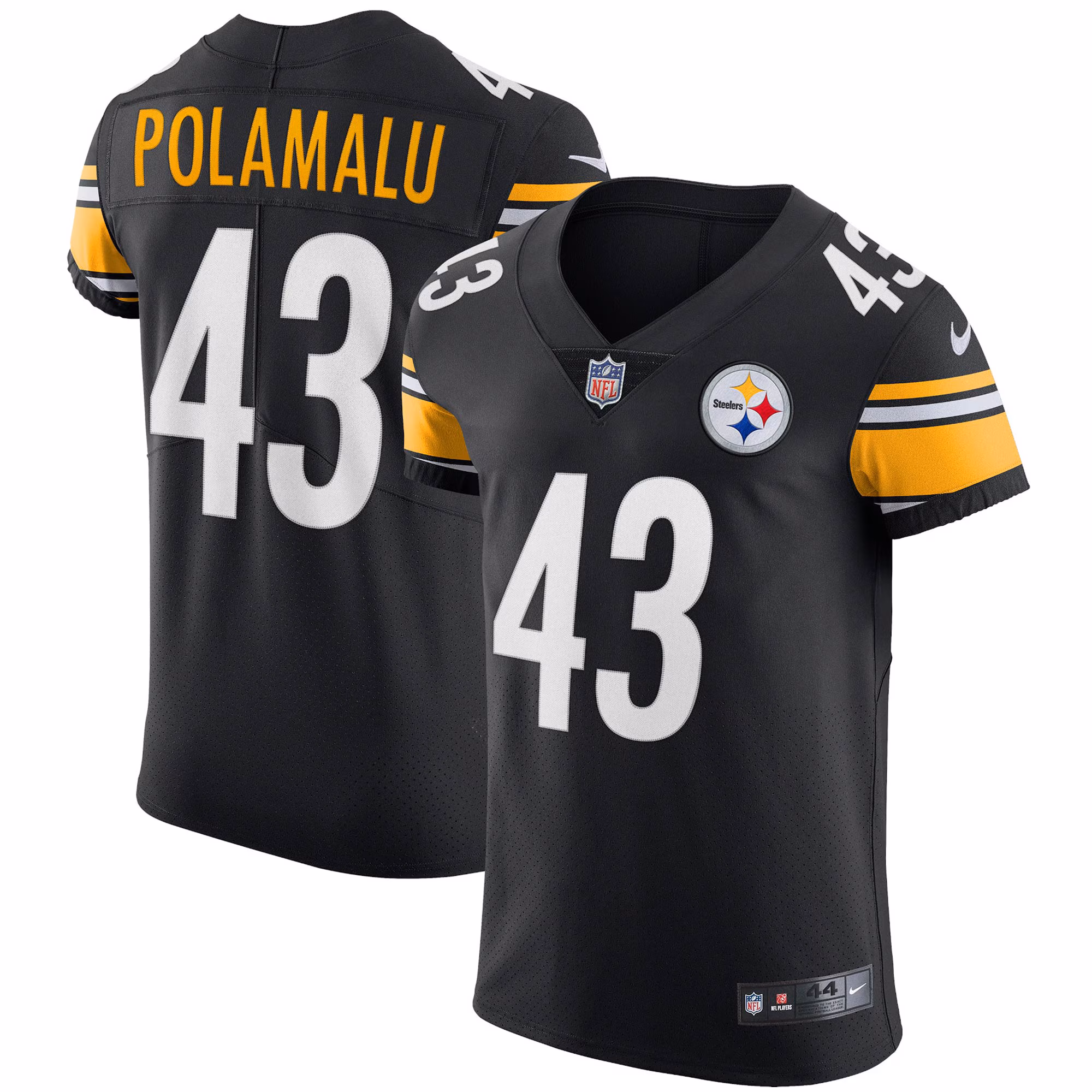 Troy Polamalu Pittsburgh Steelers Retired Player Elite Jersey - Black