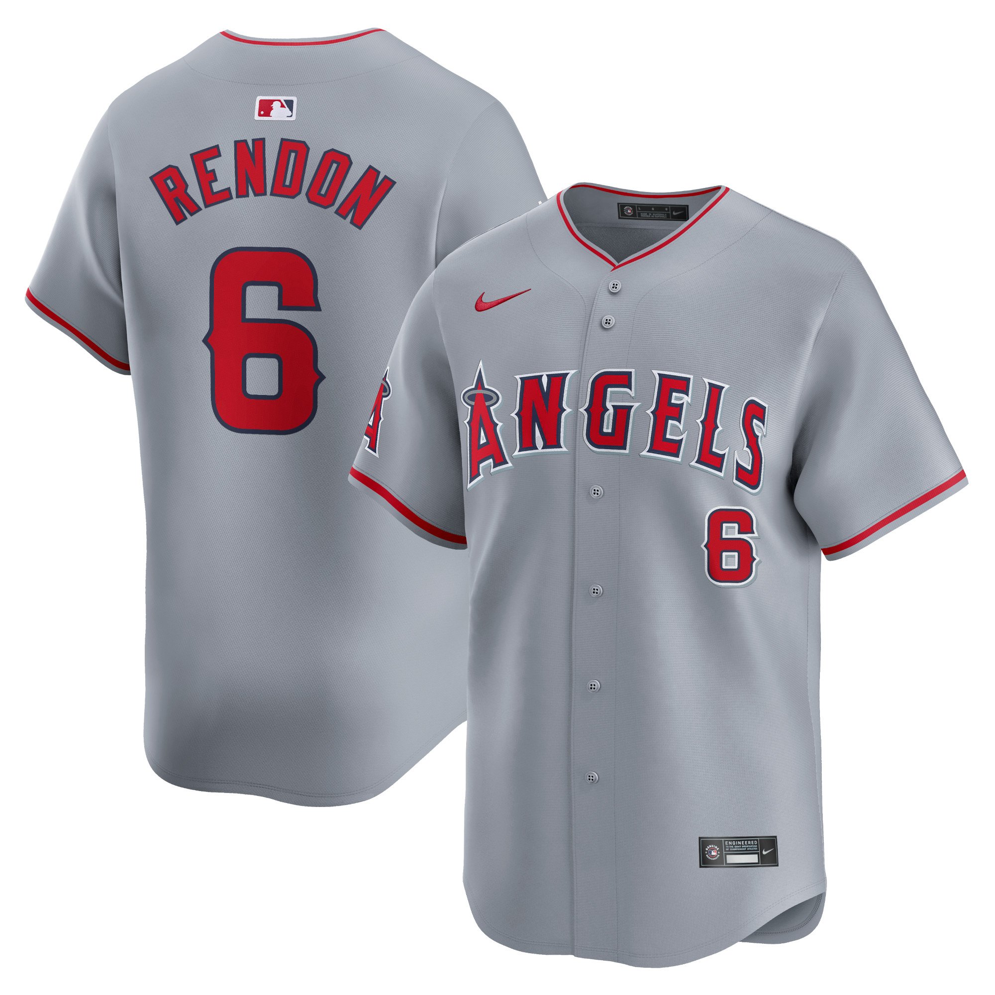 Men's Los Angeles Angels Anthony Rendon  Gray Away Limited Player Jersey