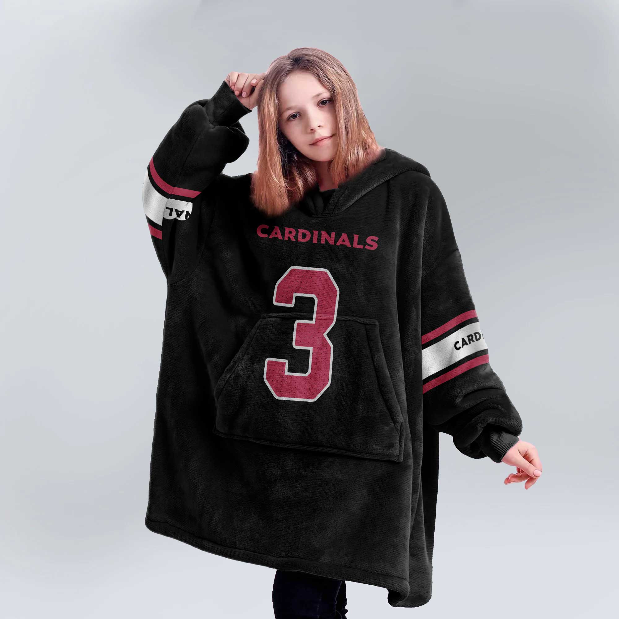 Kid 3 Arizona Football Unisex Blanket Hoodie