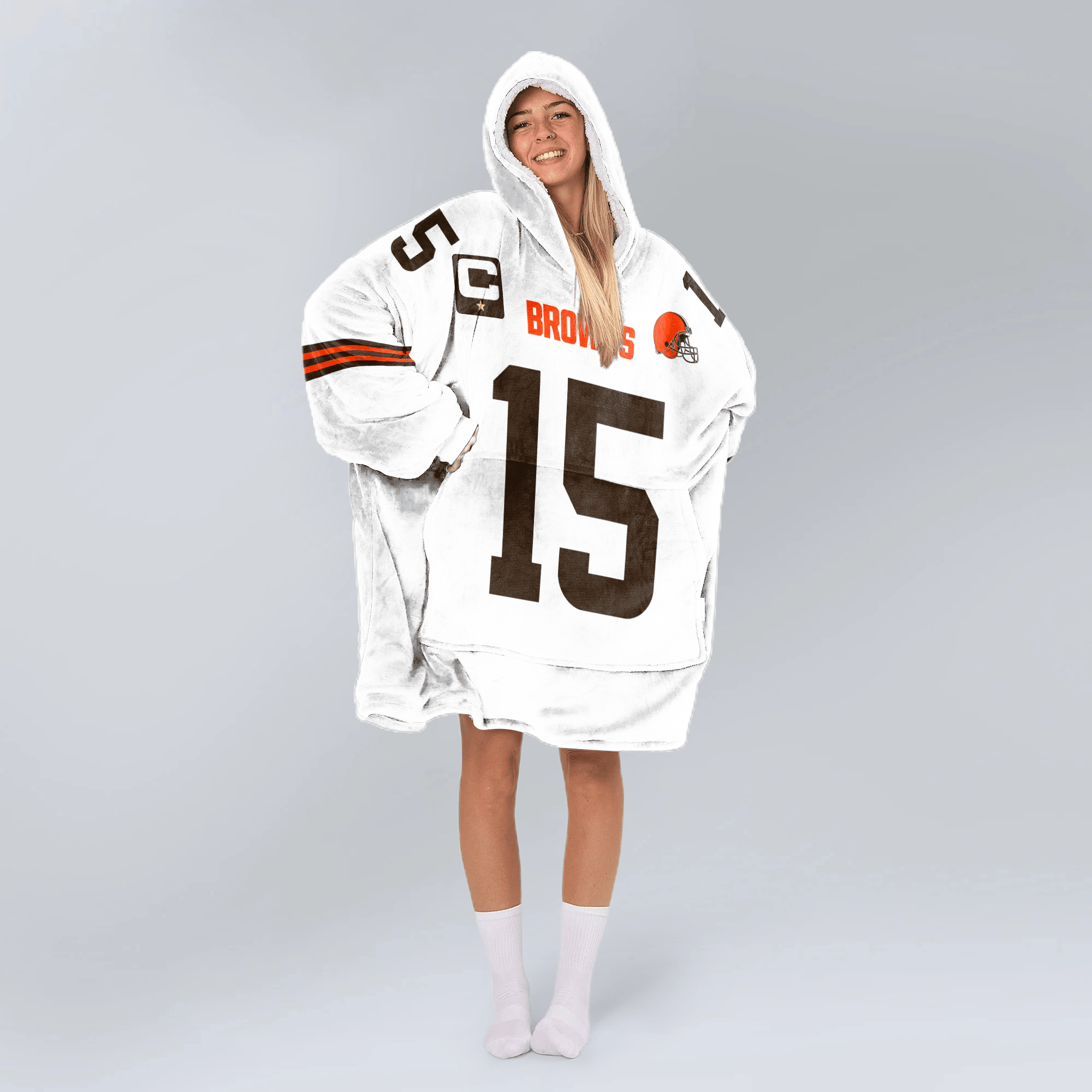 Captain J.F 15 Cleveland Football Unisex Blanket Hoodie