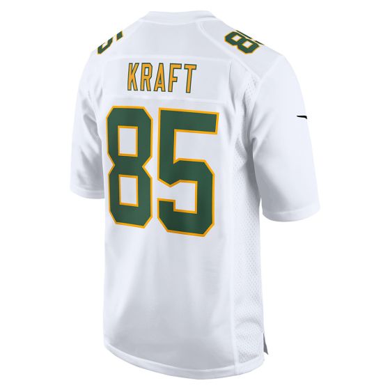 Green Bay Packers #85 Tucker Kraft White Fashion Game Jersey