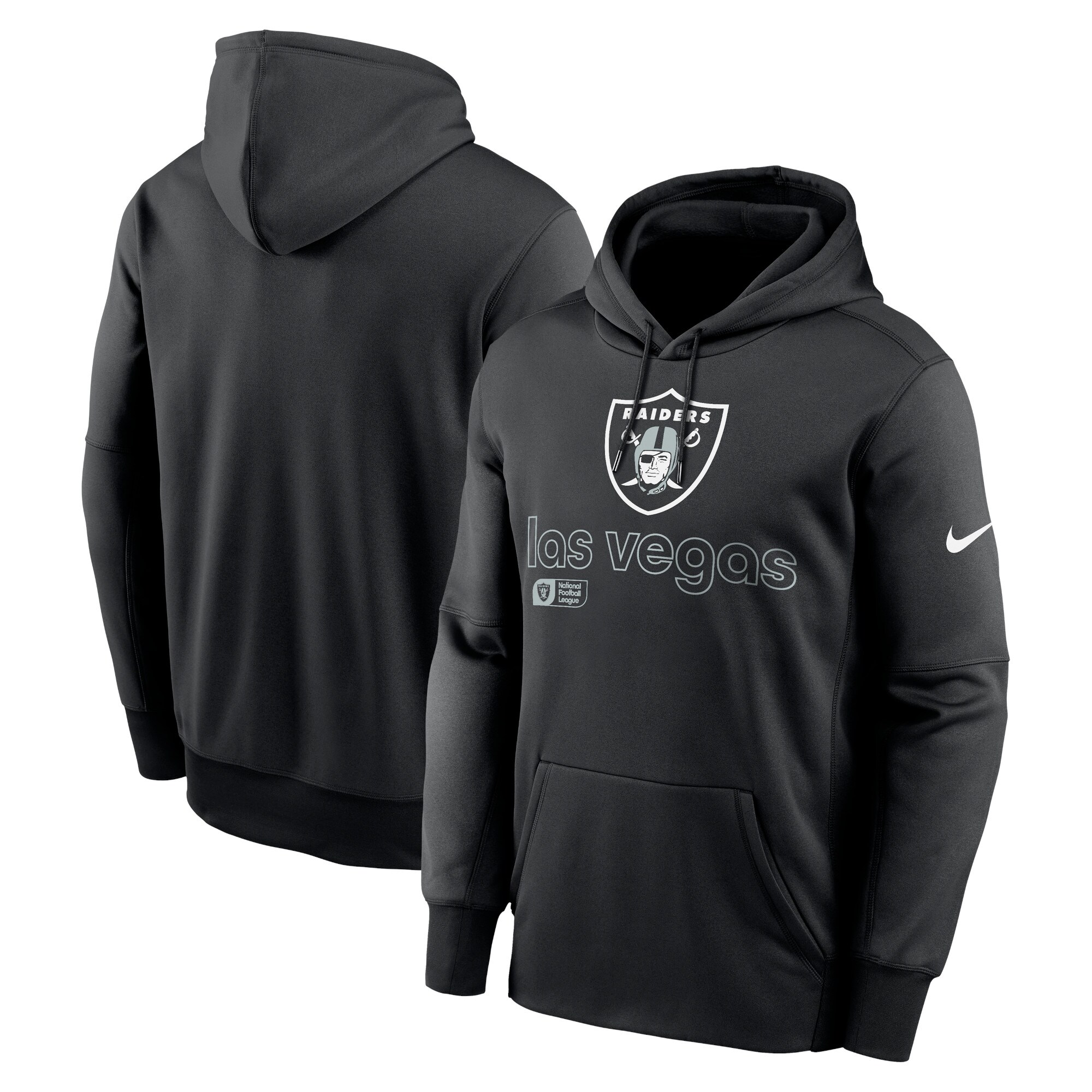 Las Vegas Raiders Performance Pullover Hoodie - Black