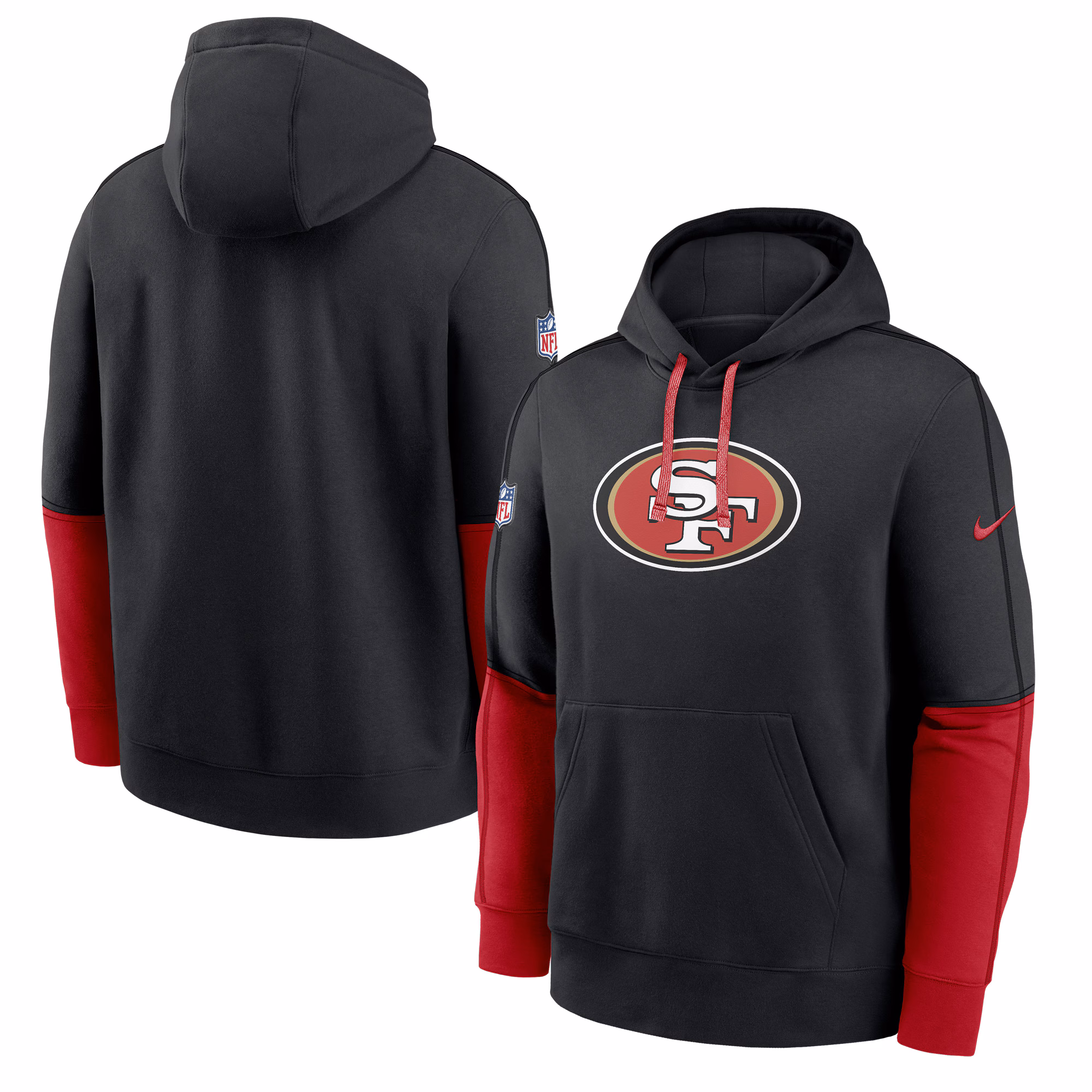 San Francisco 49ers 49ers 2024 Sideline Club Pullover Hoodie - Black