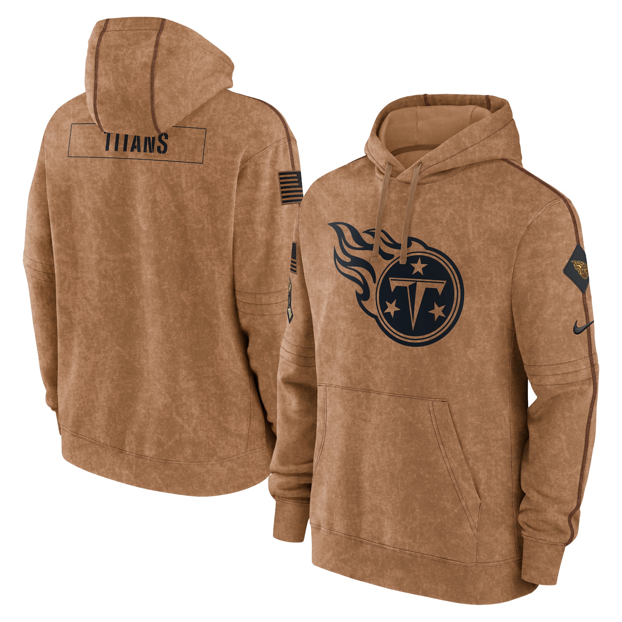 Tennessee Titans  2023 Salute To Service Club Pullover Hoodie - Brown