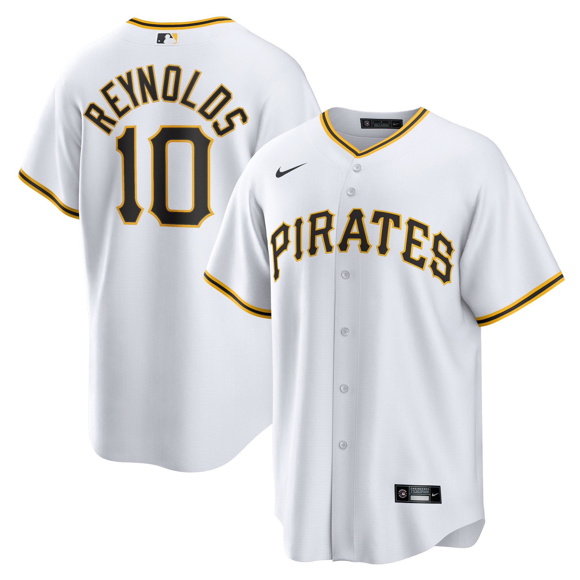 Men's Pittsburgh Pirates Bryan Reynolds  White Replica Player Jersey