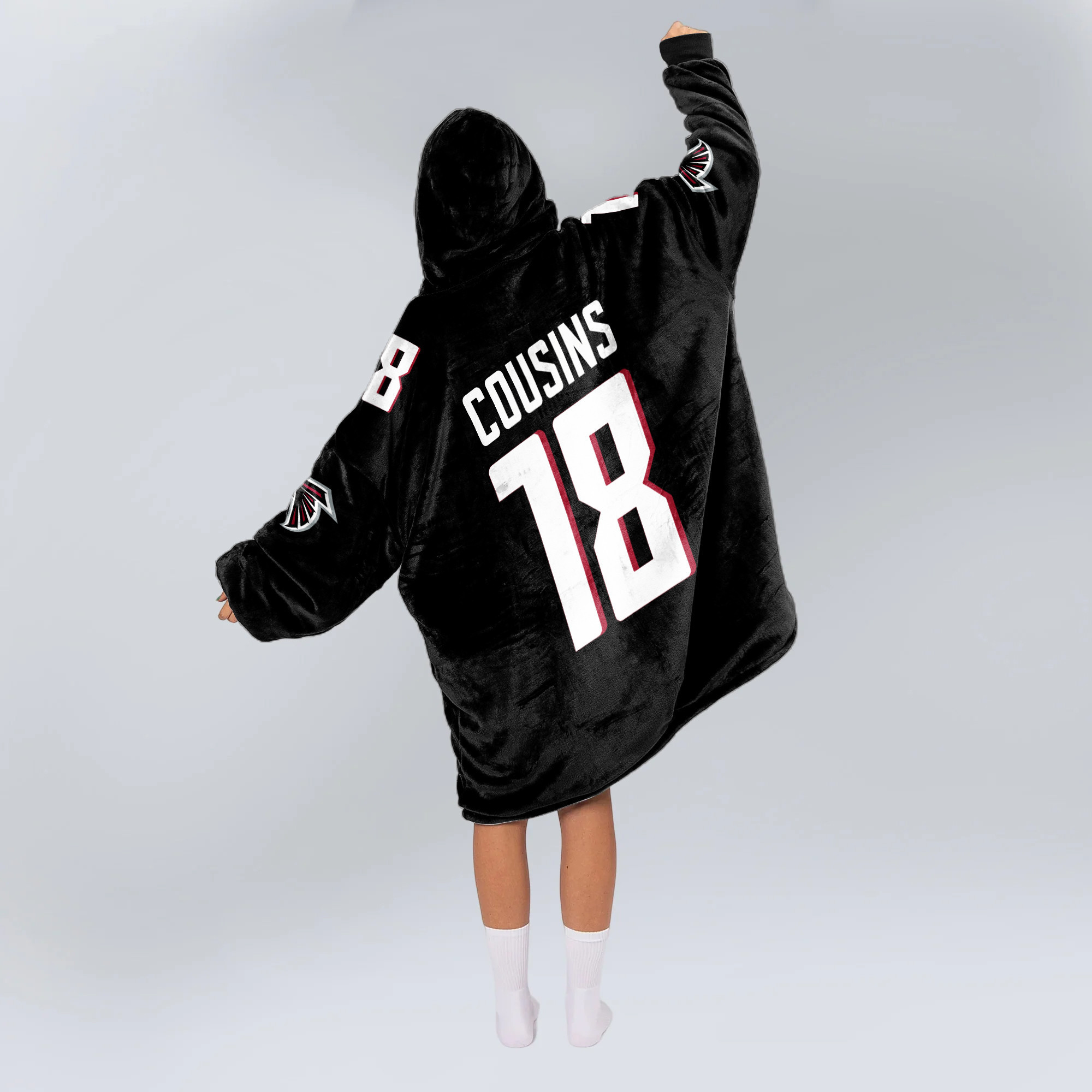 Adult K.C 18 Atlanta Football Unisex Blanket Hoodie