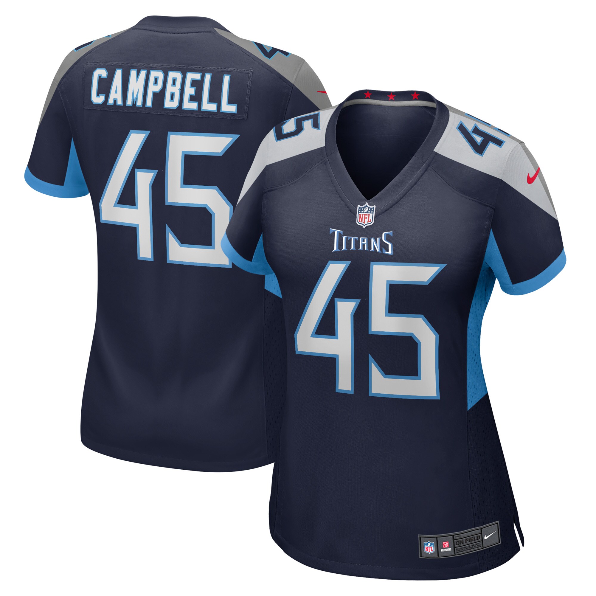 Chance Campbell Tennessee Titans  Women's Player Game Jersey - Navy