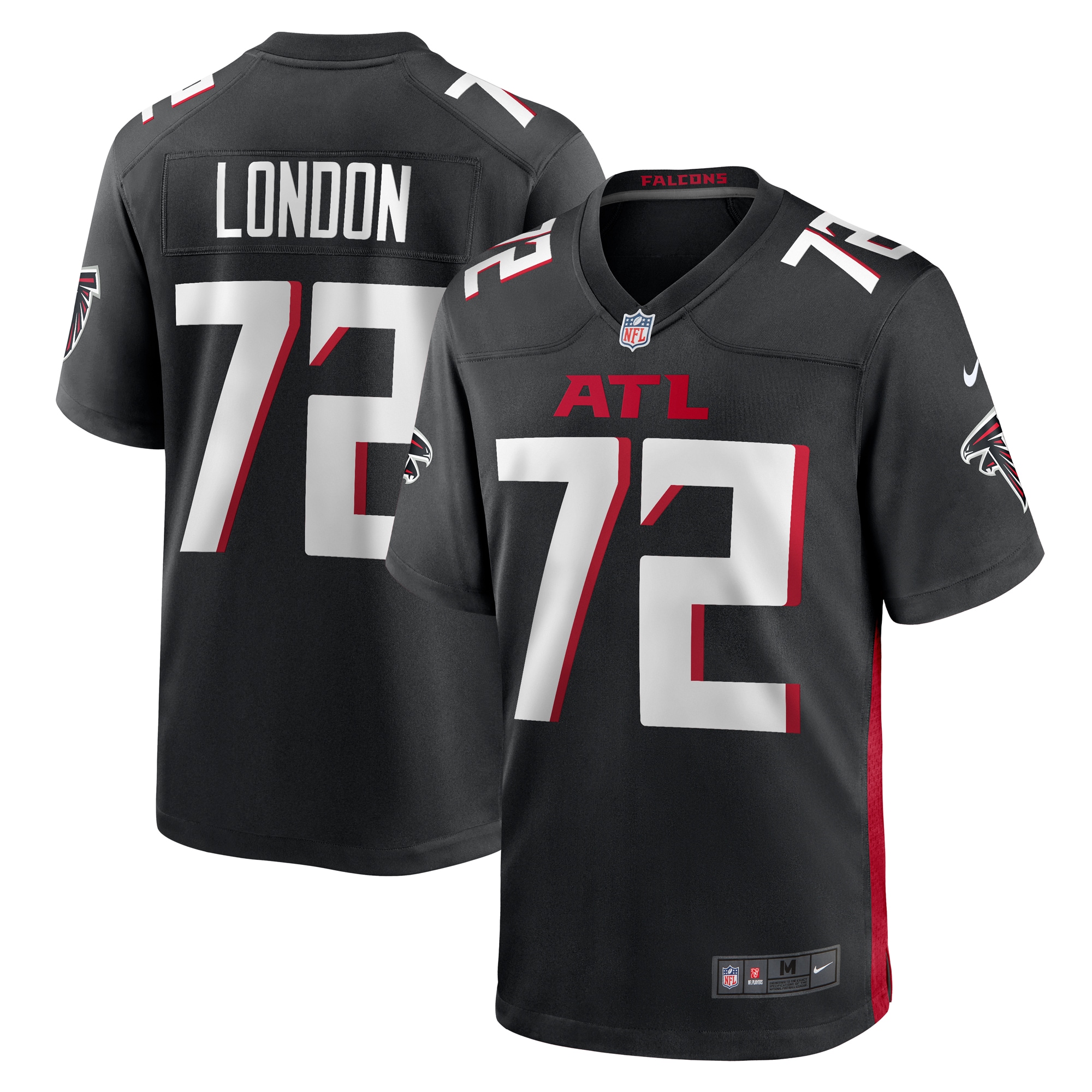 LaCale London Atlanta Falcons  Game Jersey -  Black