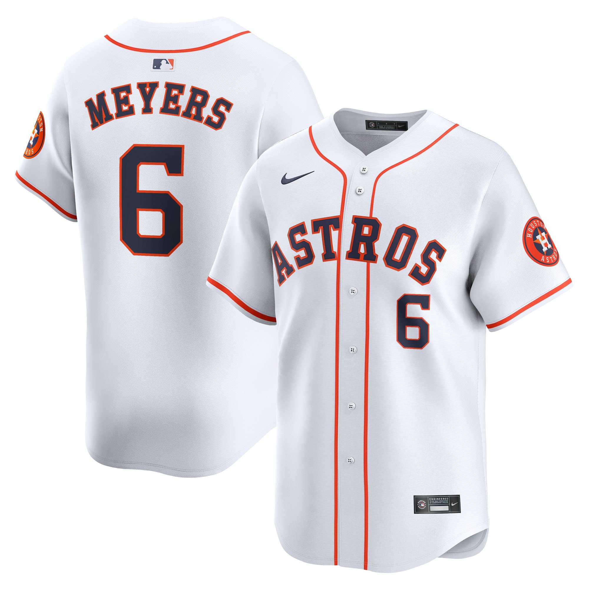 Men's Houston Astros Jake Meyers  White Home Limited Player Jersey