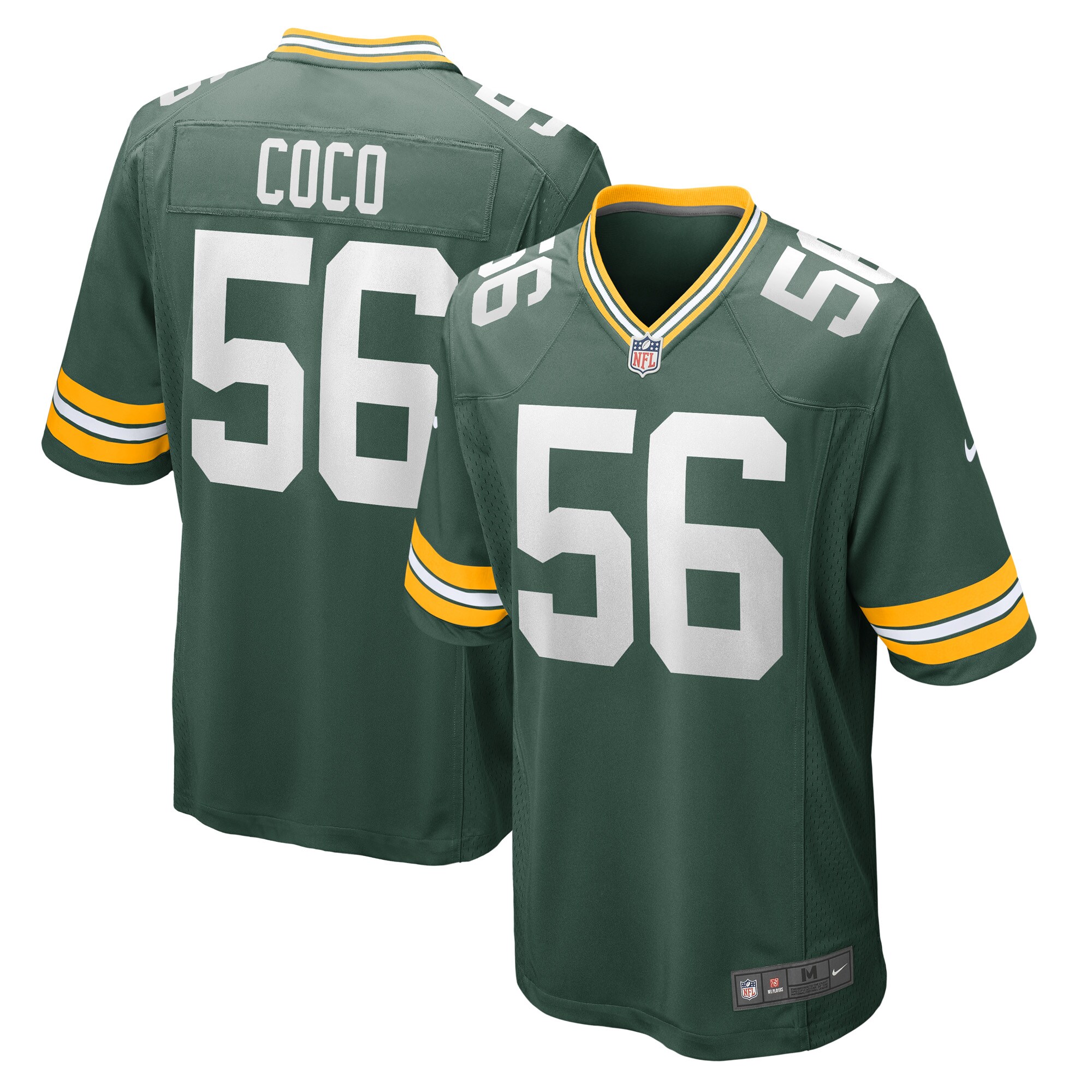 Jack Coco Green Bay Packers  Game Player Jersey - Green
