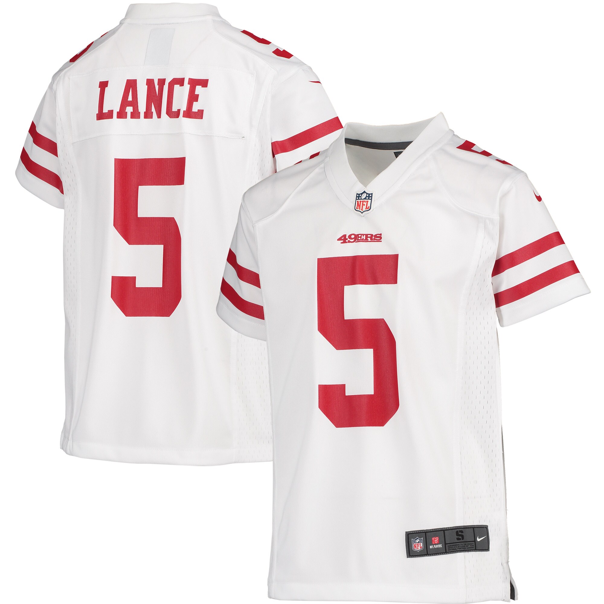 Trey Lance San Francisco 49ers  Youth Player Game Jersey - White