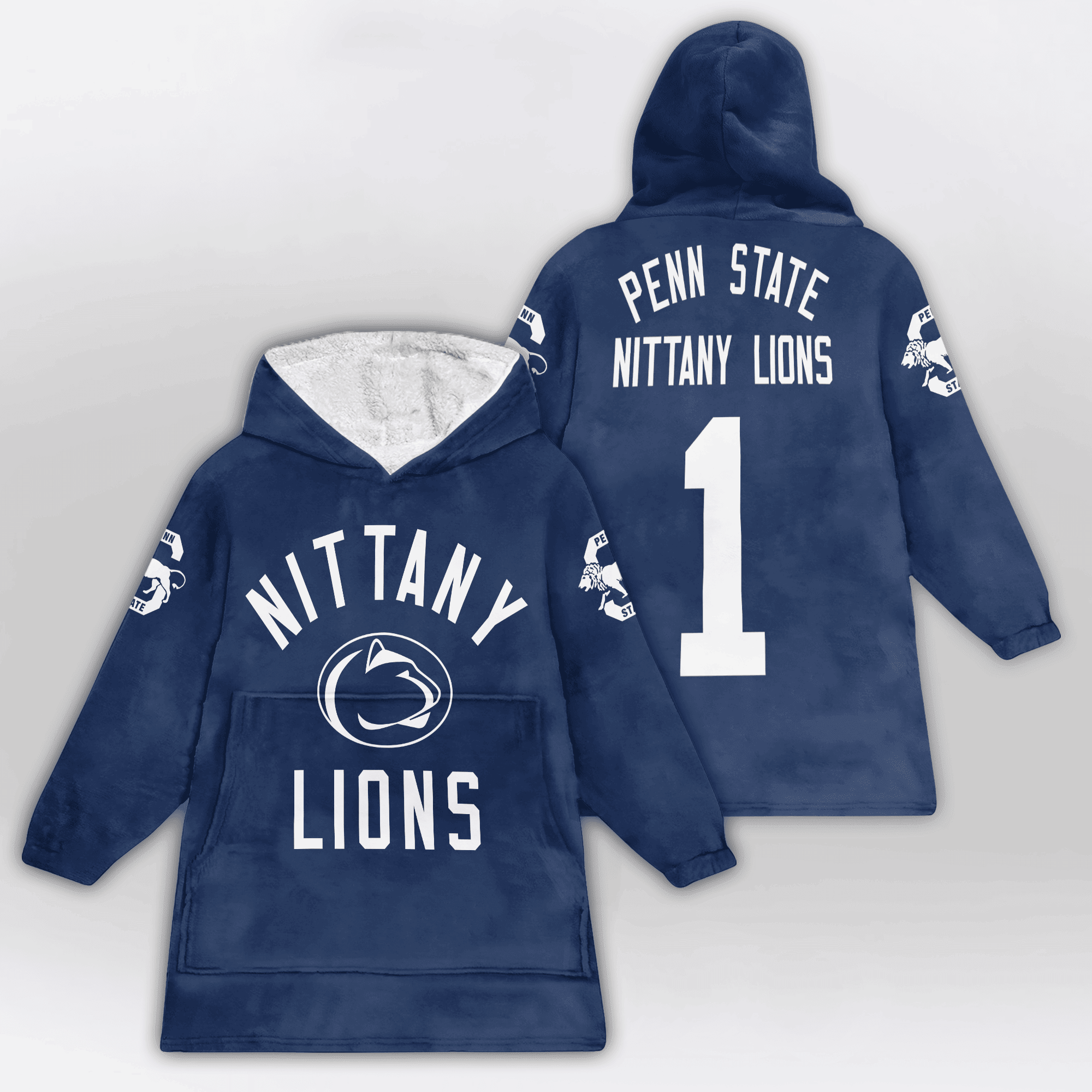 Kid 1 Penn State Football Unisex Blanket Hoodie
